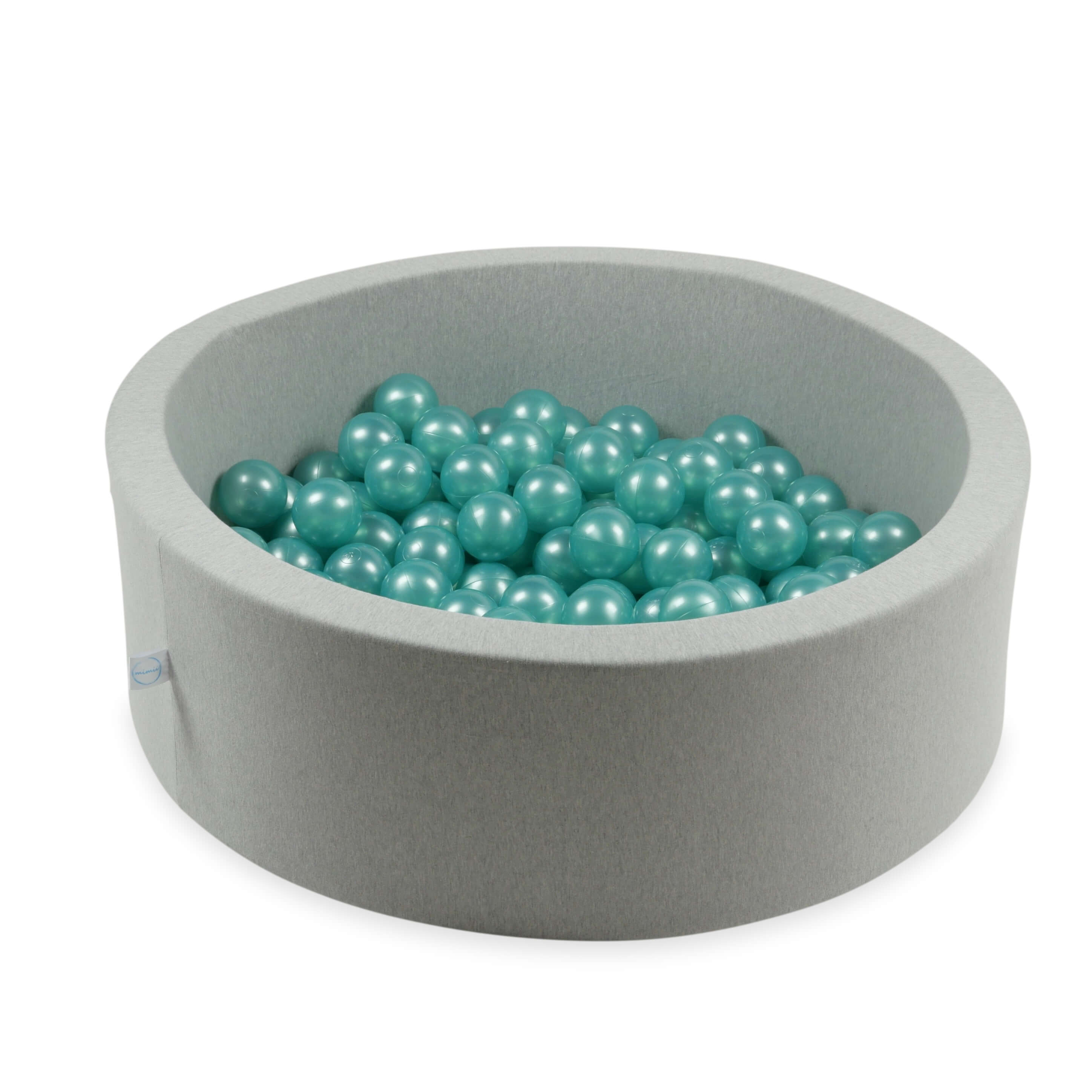 150 Spielbälle mit 7 cm Durchmesser, metallisch türkis