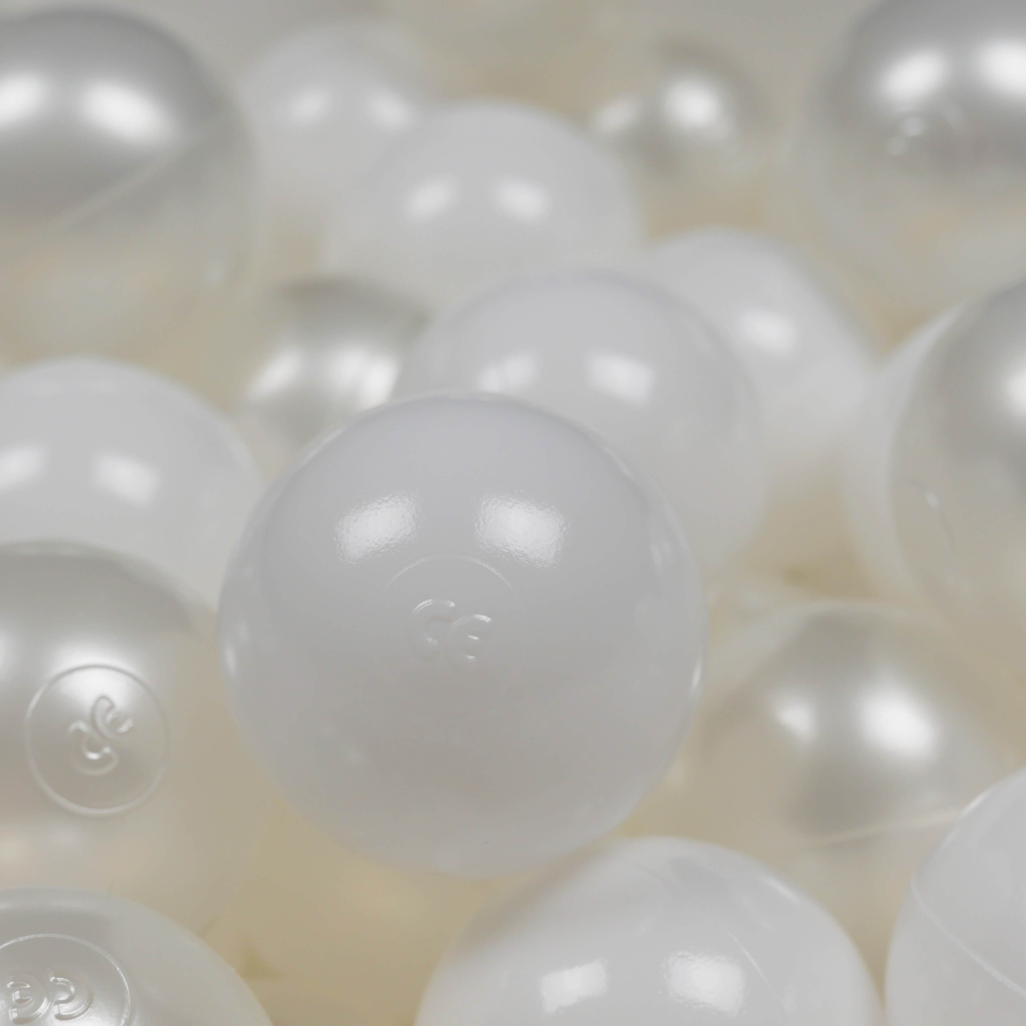 500 weiße Perlmutt-Spielbälle, 7 cm Durchmesser