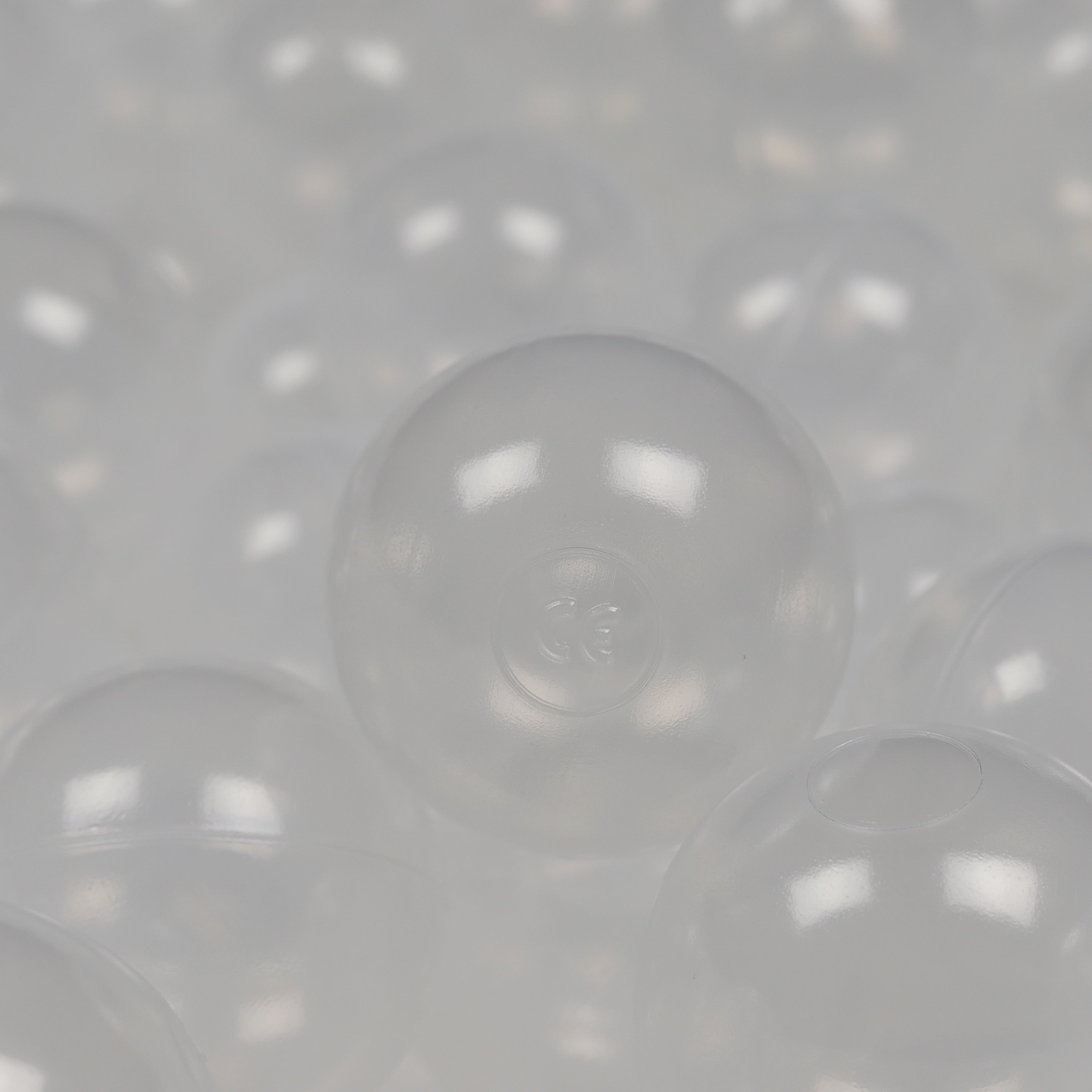 7 cm Durchmesser Spielbälle, 100 Stück, transparent