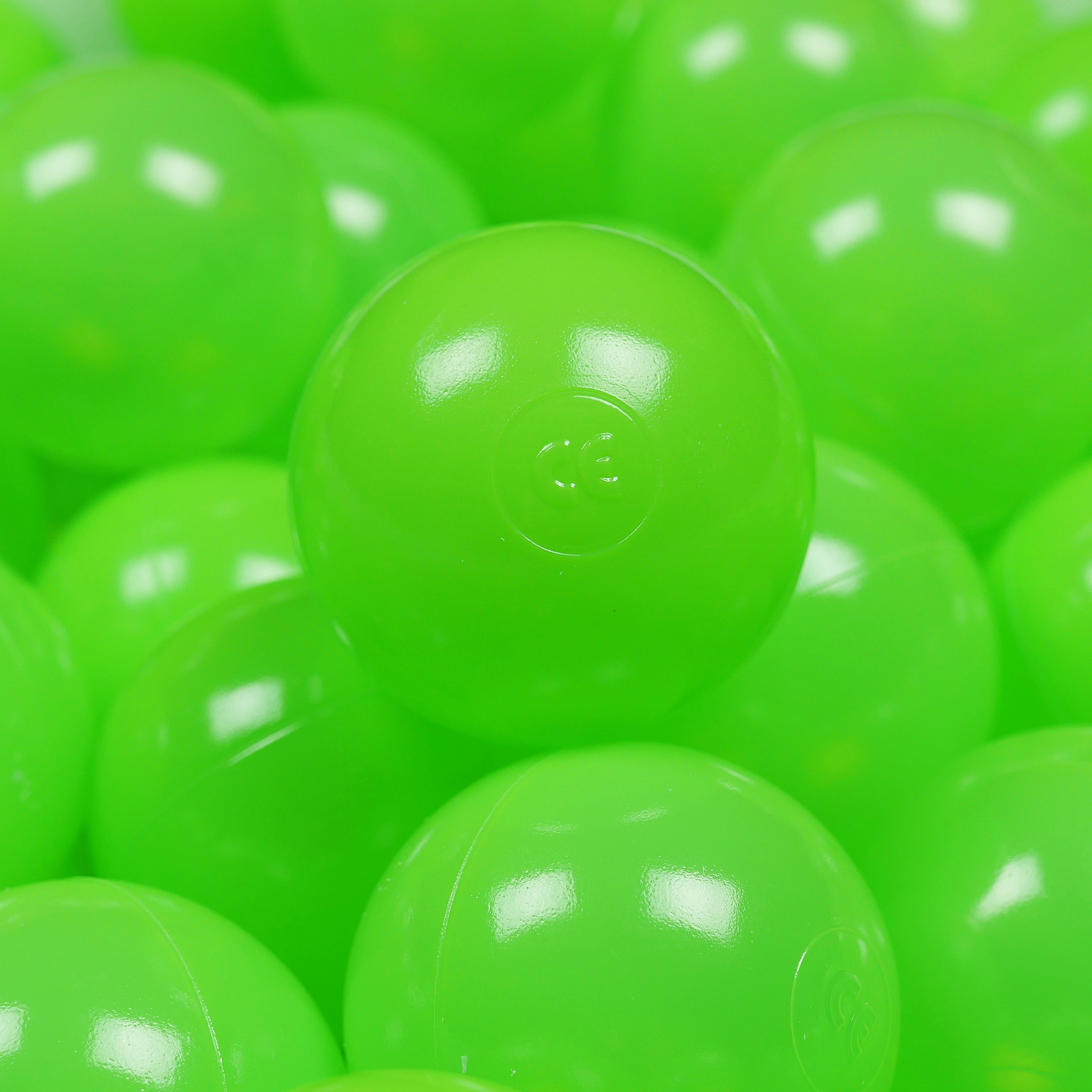 Celadonfarbene Spielbälle, 7 cm Durchmesser, 500 Stück