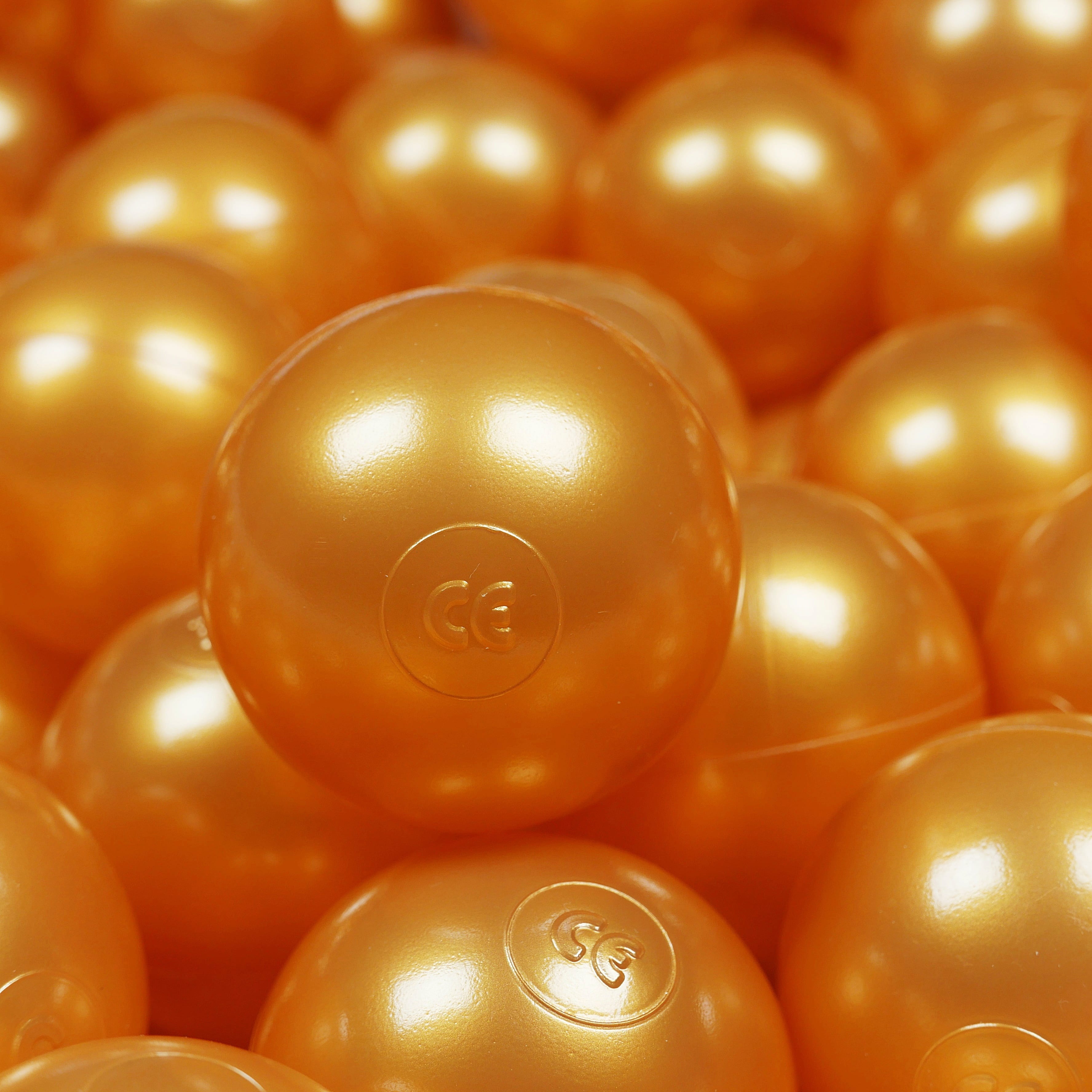 100 goldene Spielbälle, 7 cm Durchmesser