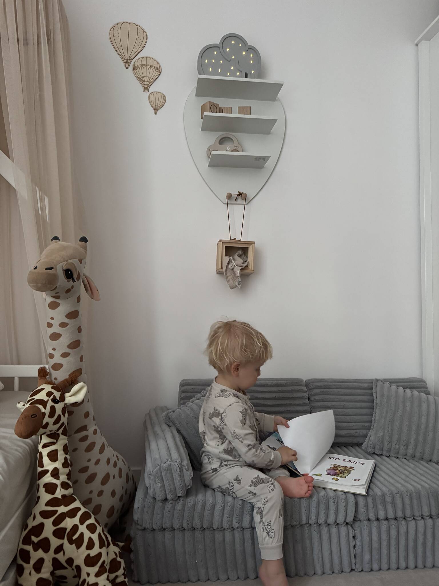 Montessori Mini Comfort Spielsofa aus Waffelstoff