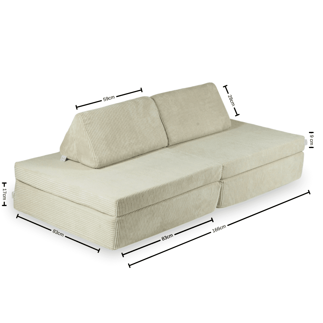 Standard Montessori Spielsofa, Weiß, Schlaufe