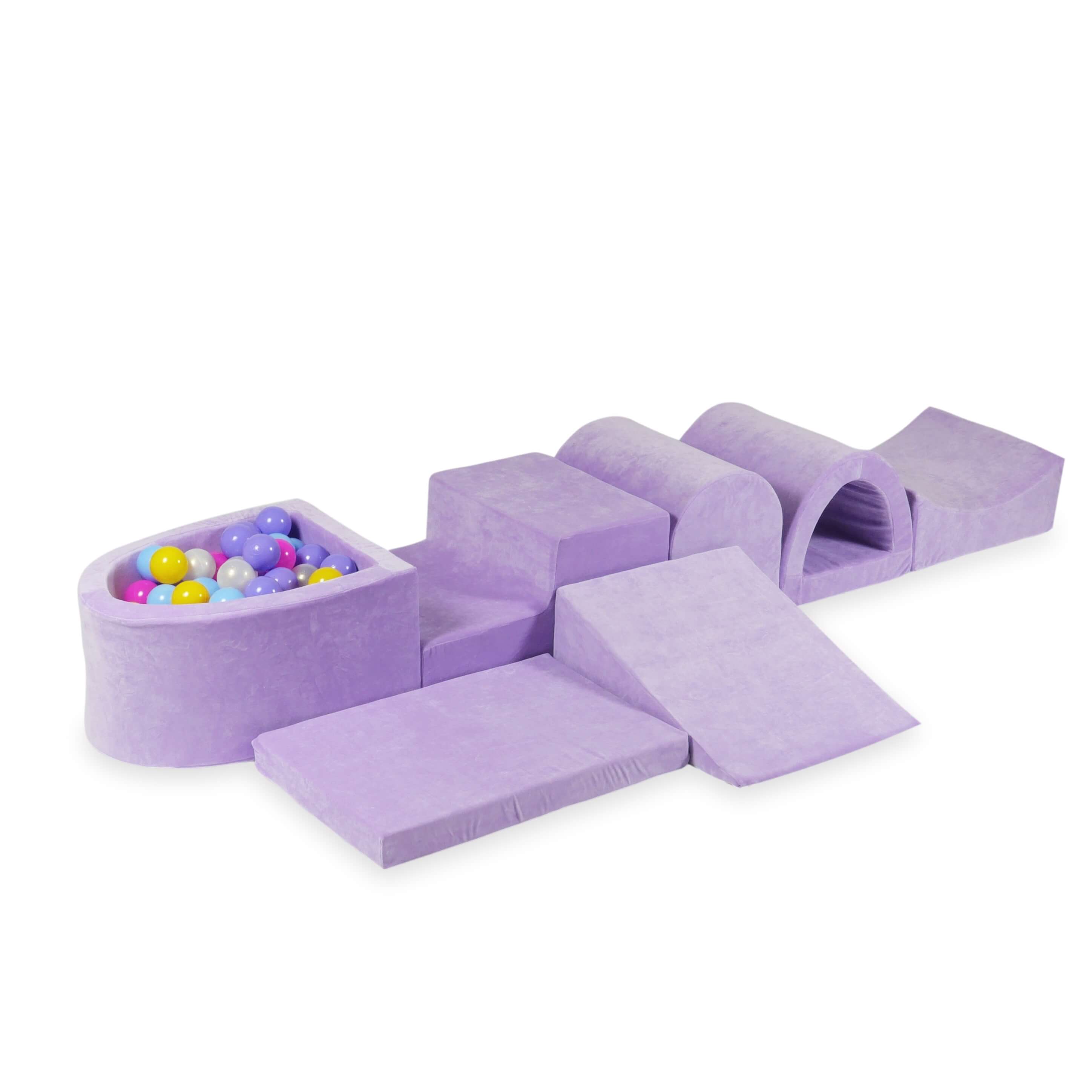 Größter Schaumstoffspielbereich mit lila Mini-Pool + 100 Bällen
