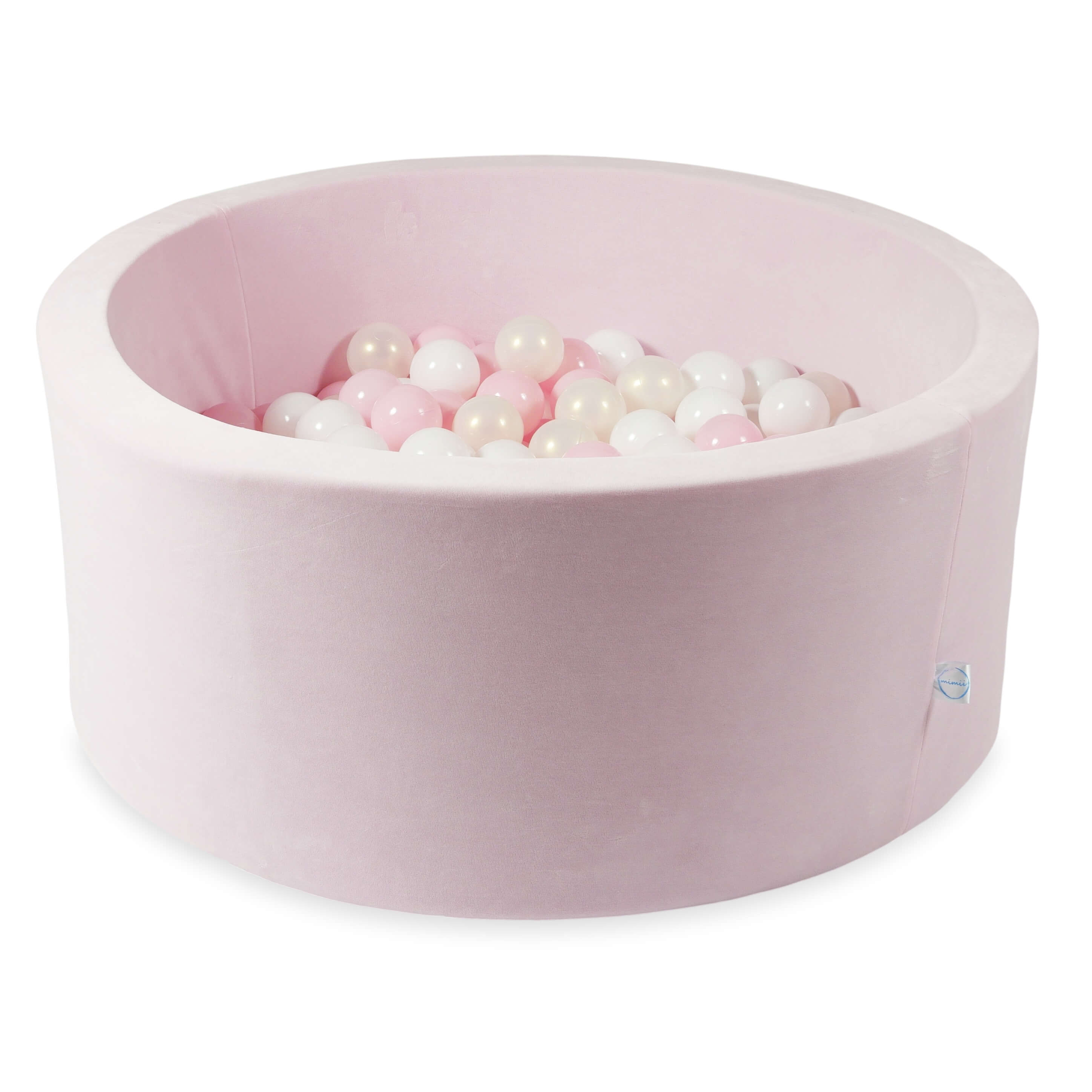Piscine à balles en velvet soft light pink 90x40 cm avec 300 balles