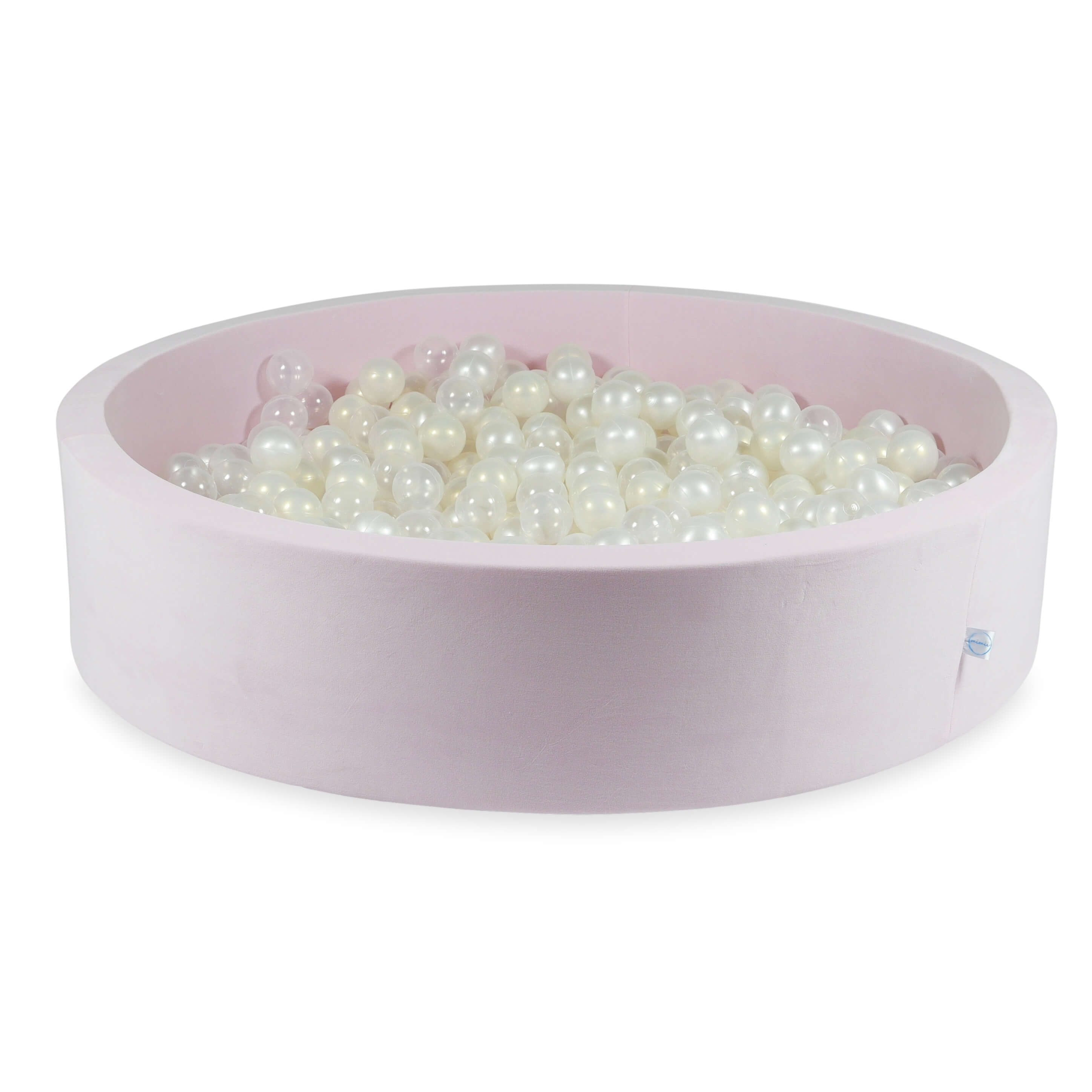 Piscine à balles en velvet soft light pink 130x30 cm avec 600 balles