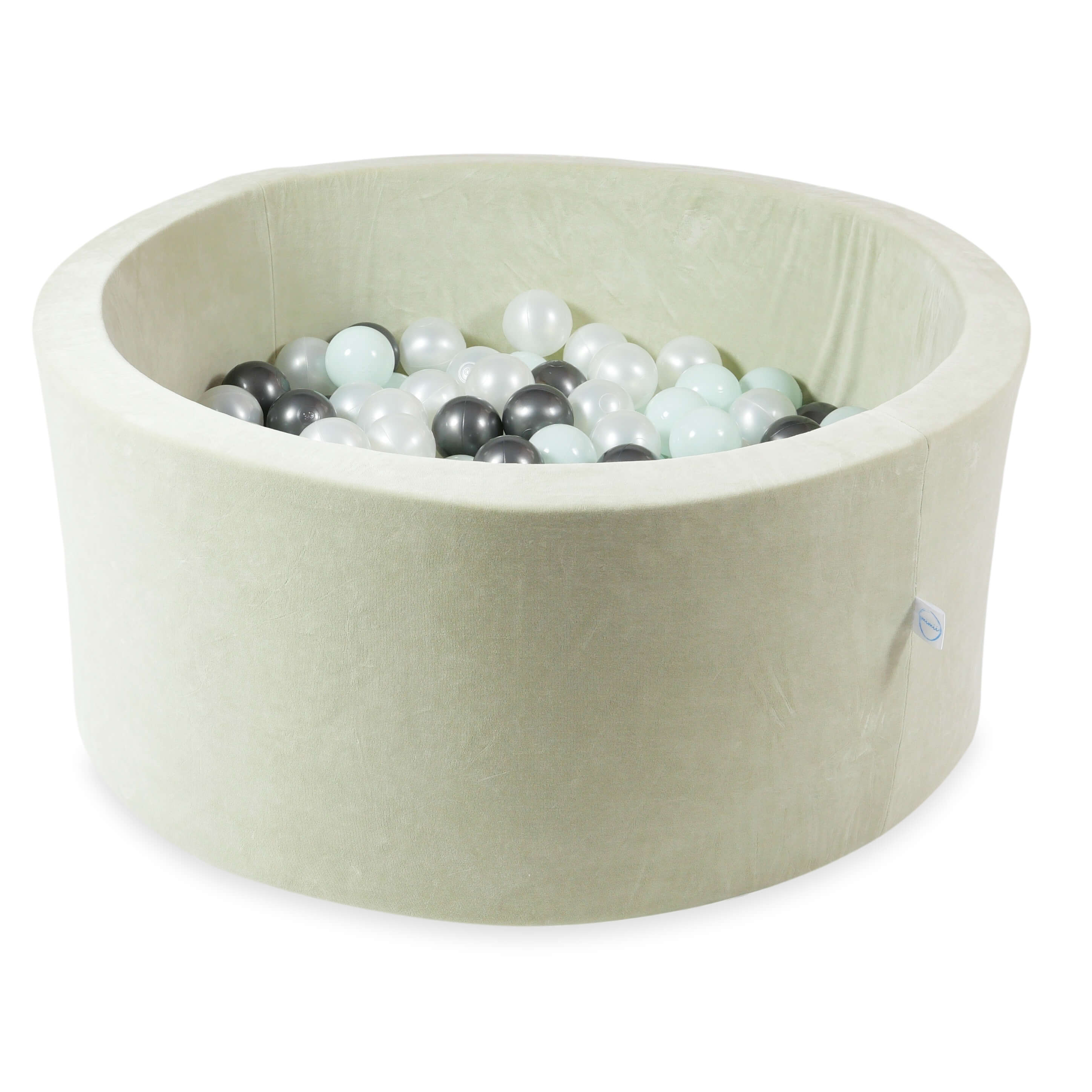 Piscine à balles en velvet soft pistachio 90x40 cm avec 300 balles