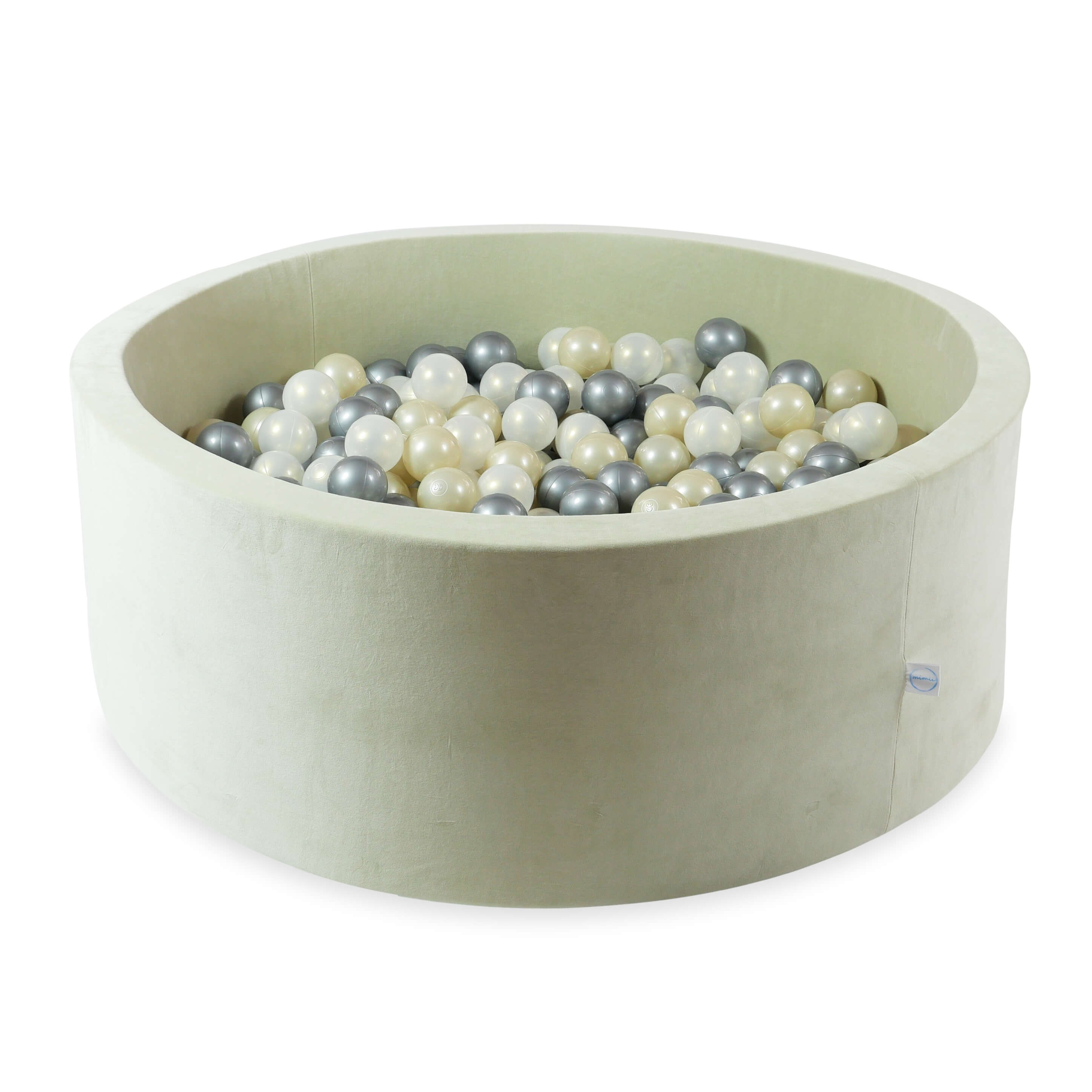 Piscine à balles en velvet soft pistachio 110x40 cm avec 500balles