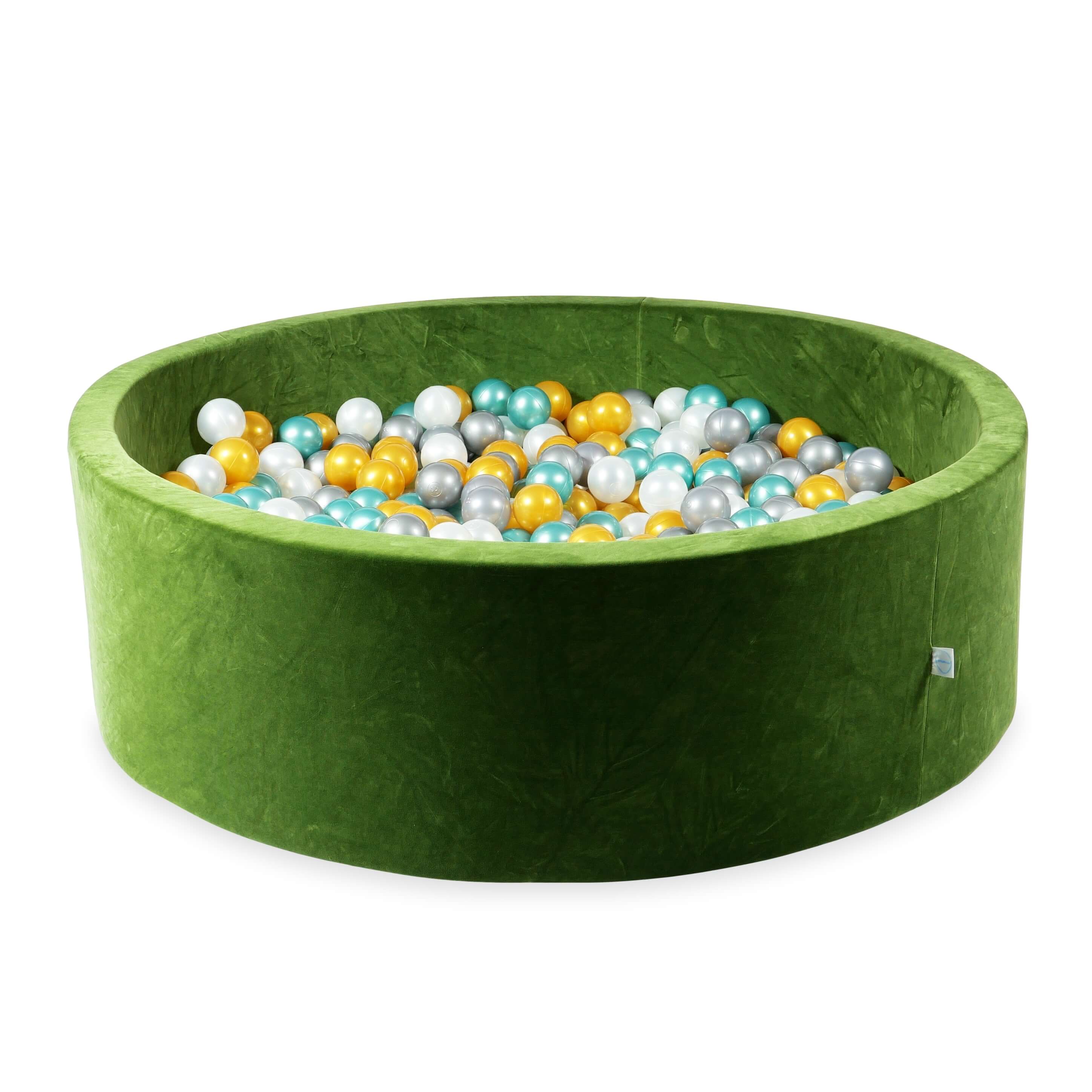 Piscine à balles en velvet soft olive 130x40 cm avec 700 balles