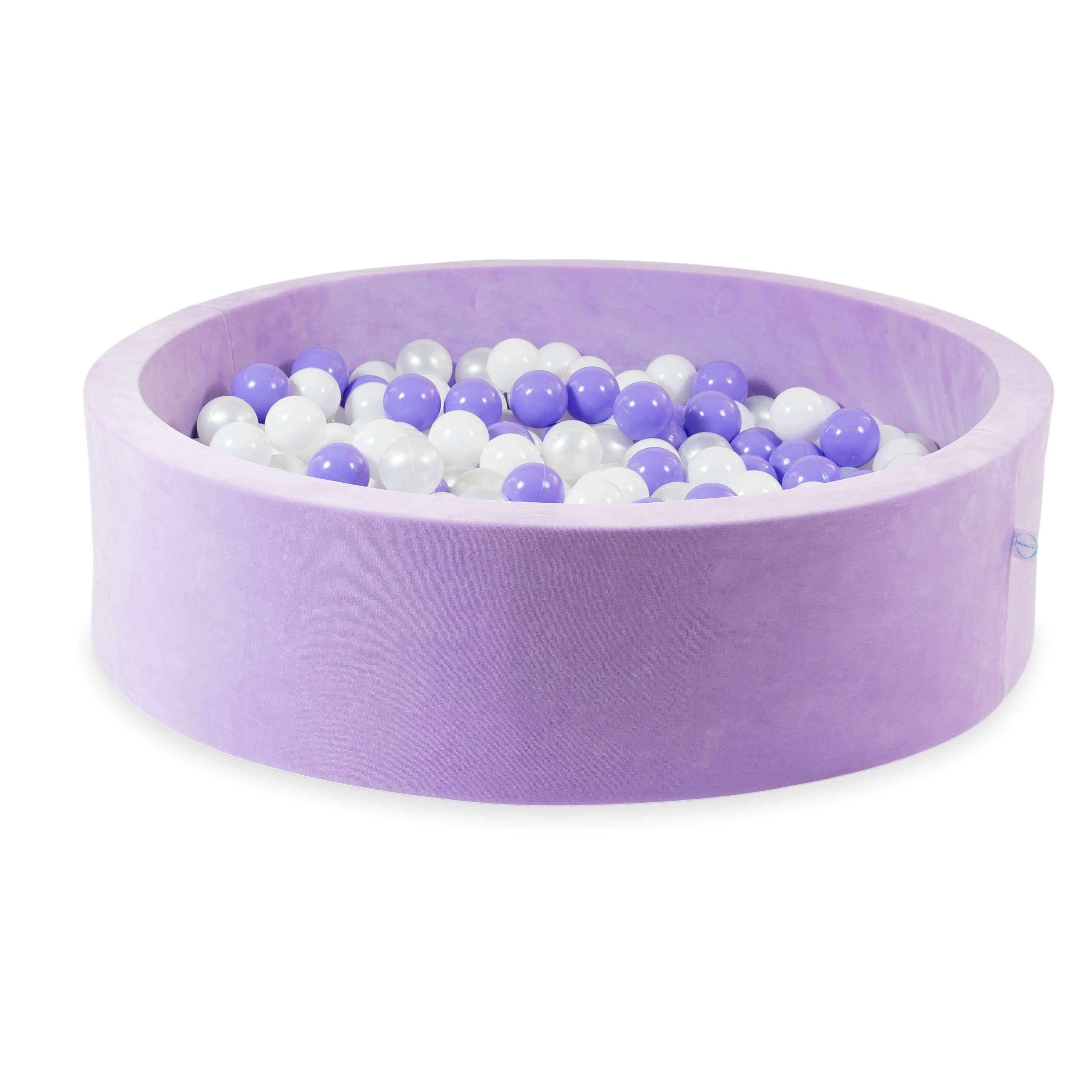 Piscine à balles en velvet soft Lilac 110x30 cm avec 400 balles