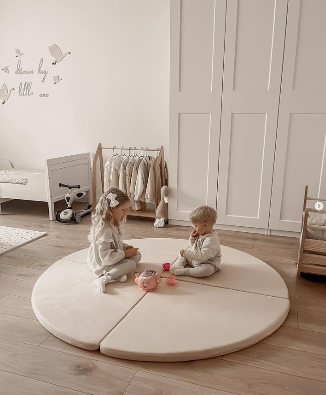 Runde Babyspielmatte (160 cm Durchmesser) aus Jersey