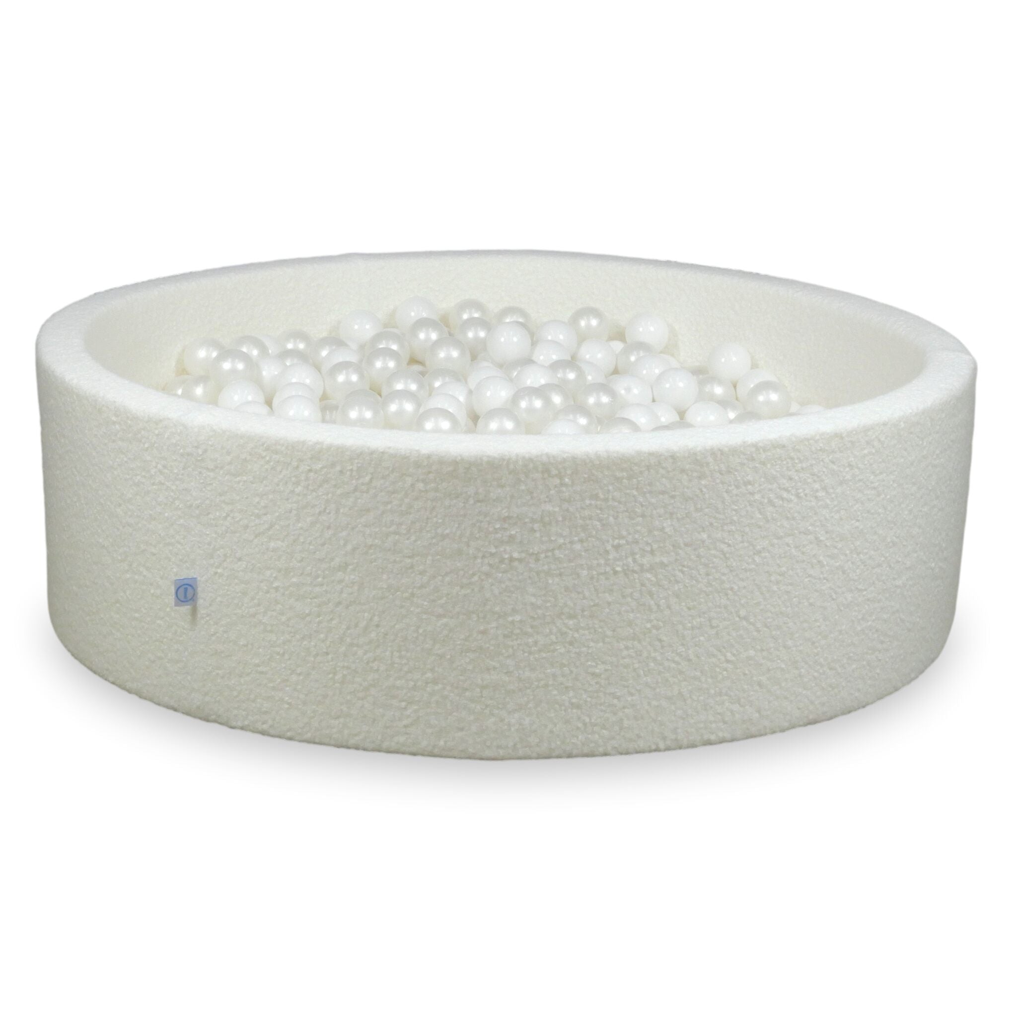 Piscine à balles en velours  Boucle Blanc 130x40 cm avec 700 balles