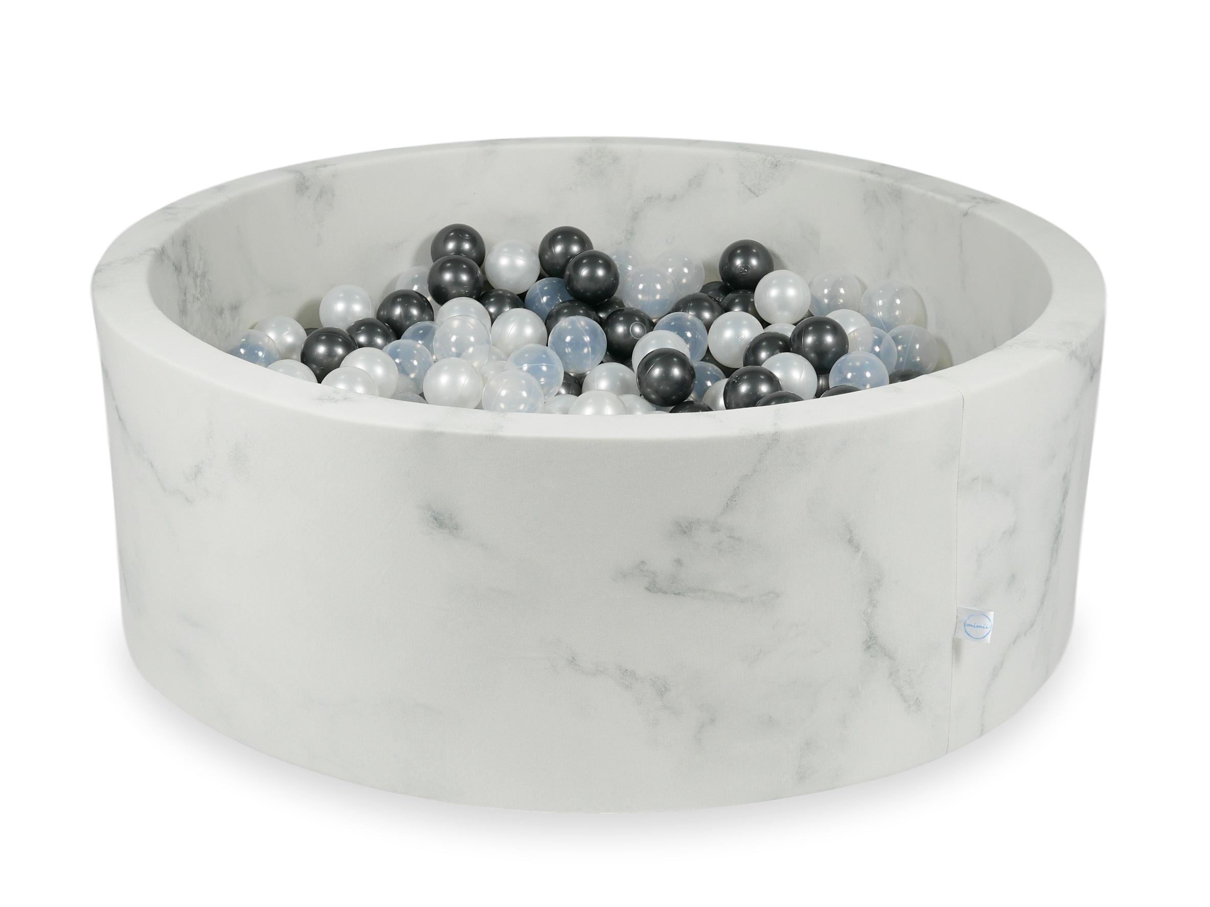 Piscine à balles en velours Marble 110x40 cm avec 500balles