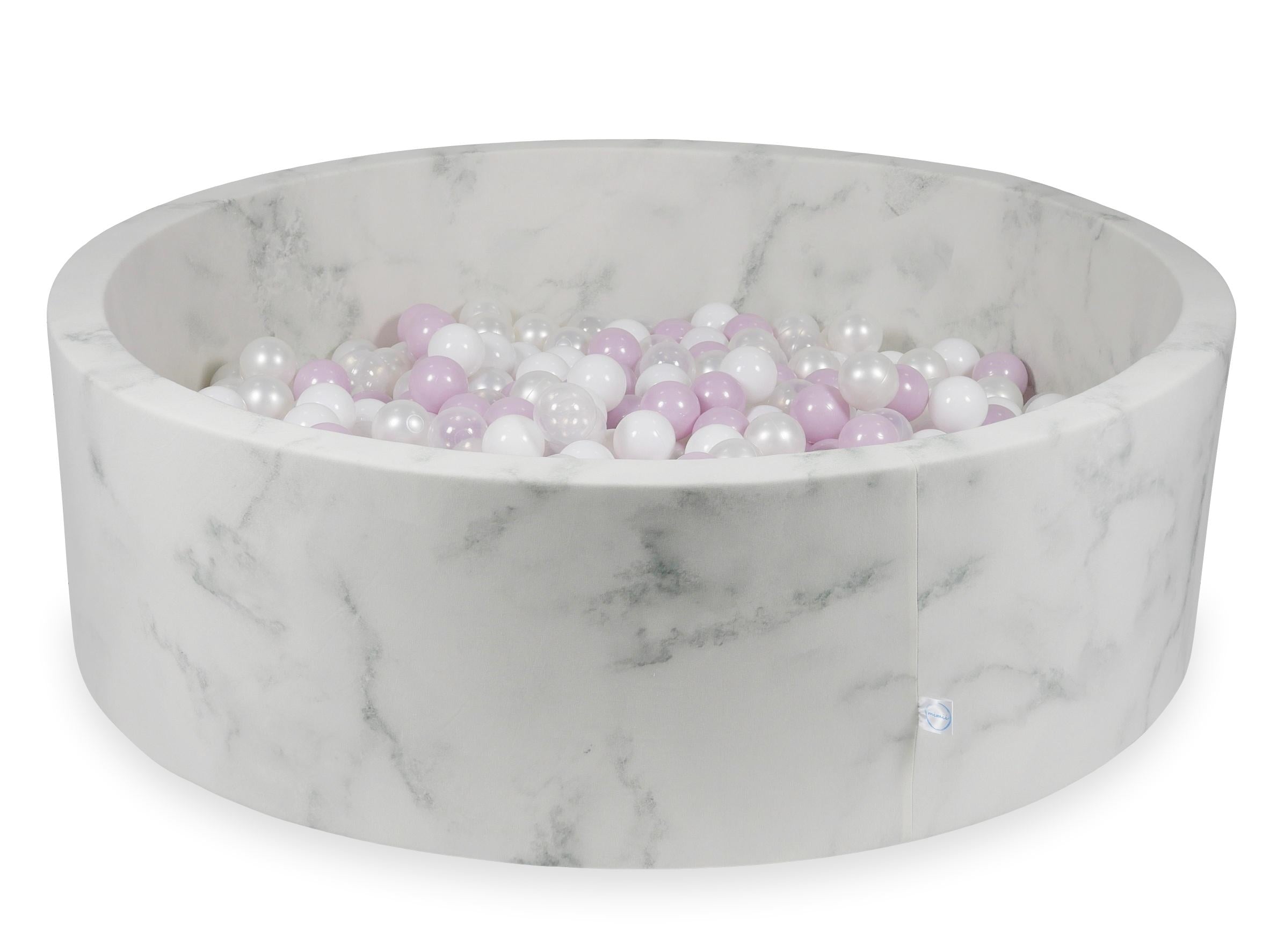 Piscine à balles en velours Marble 130x40 cm avec 700 balles