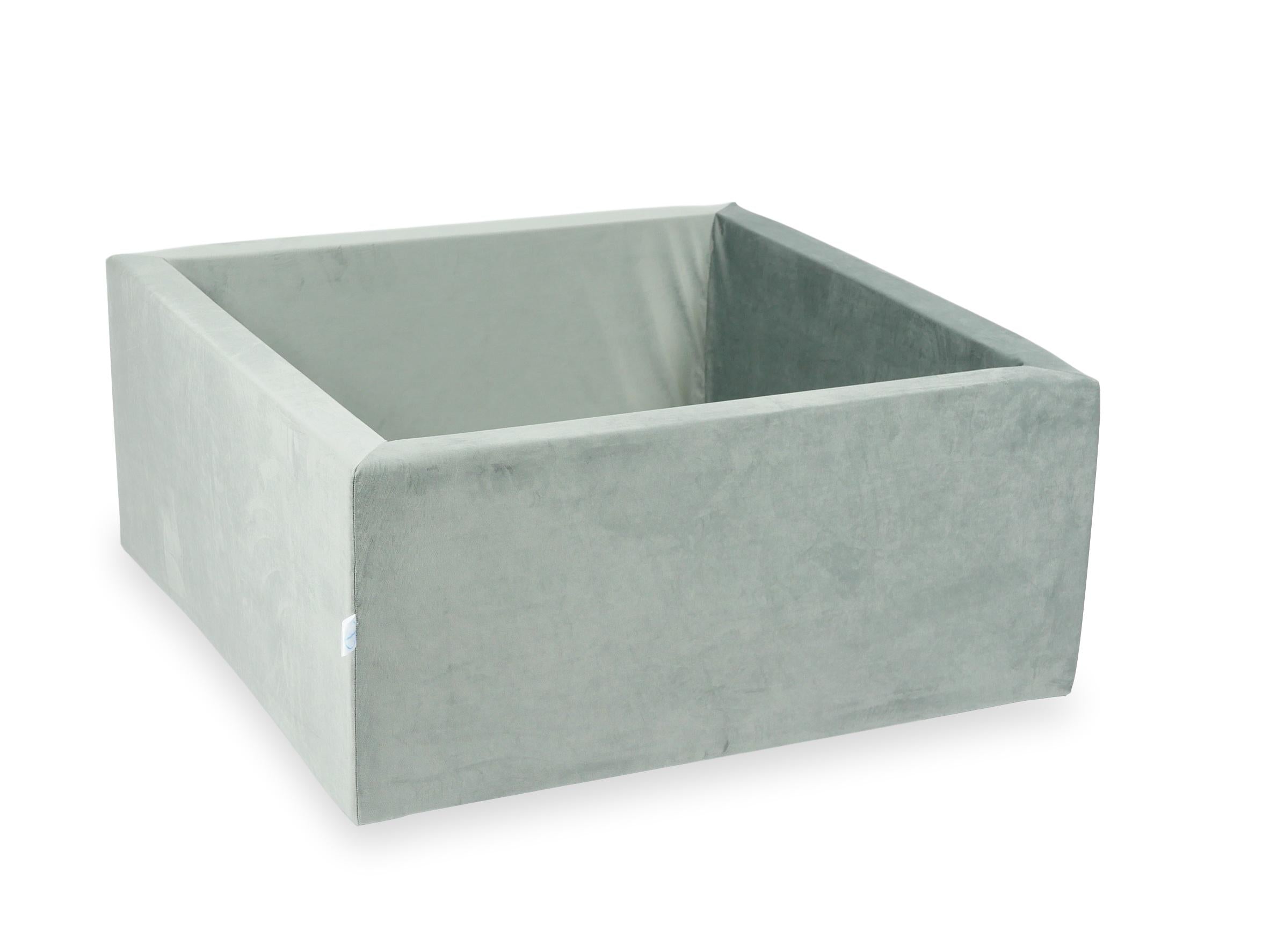 Piscine à balles carrée 90x90x40 cm Velvet grise sans balles
