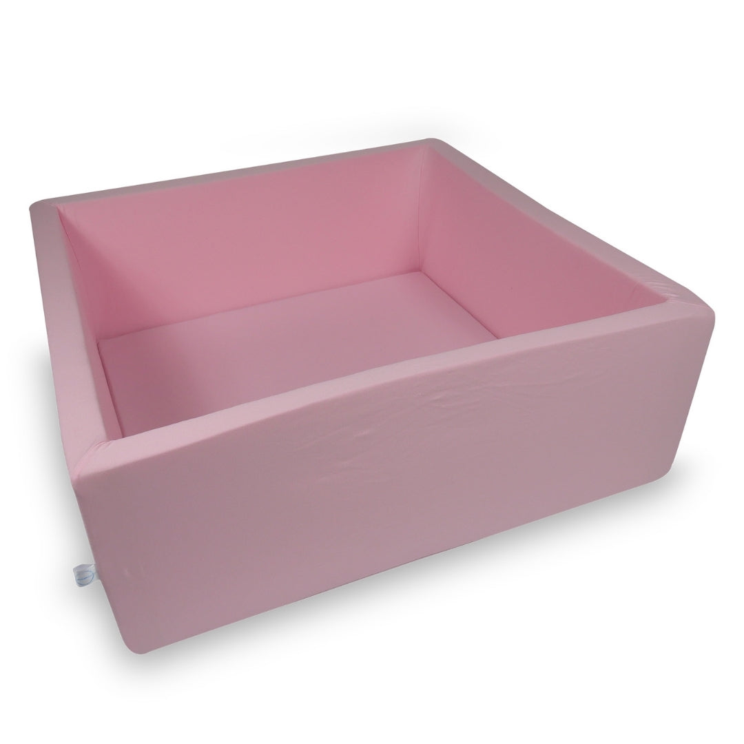 Piscine à balles carrée 110x110x40 cm rose poudré sans balles