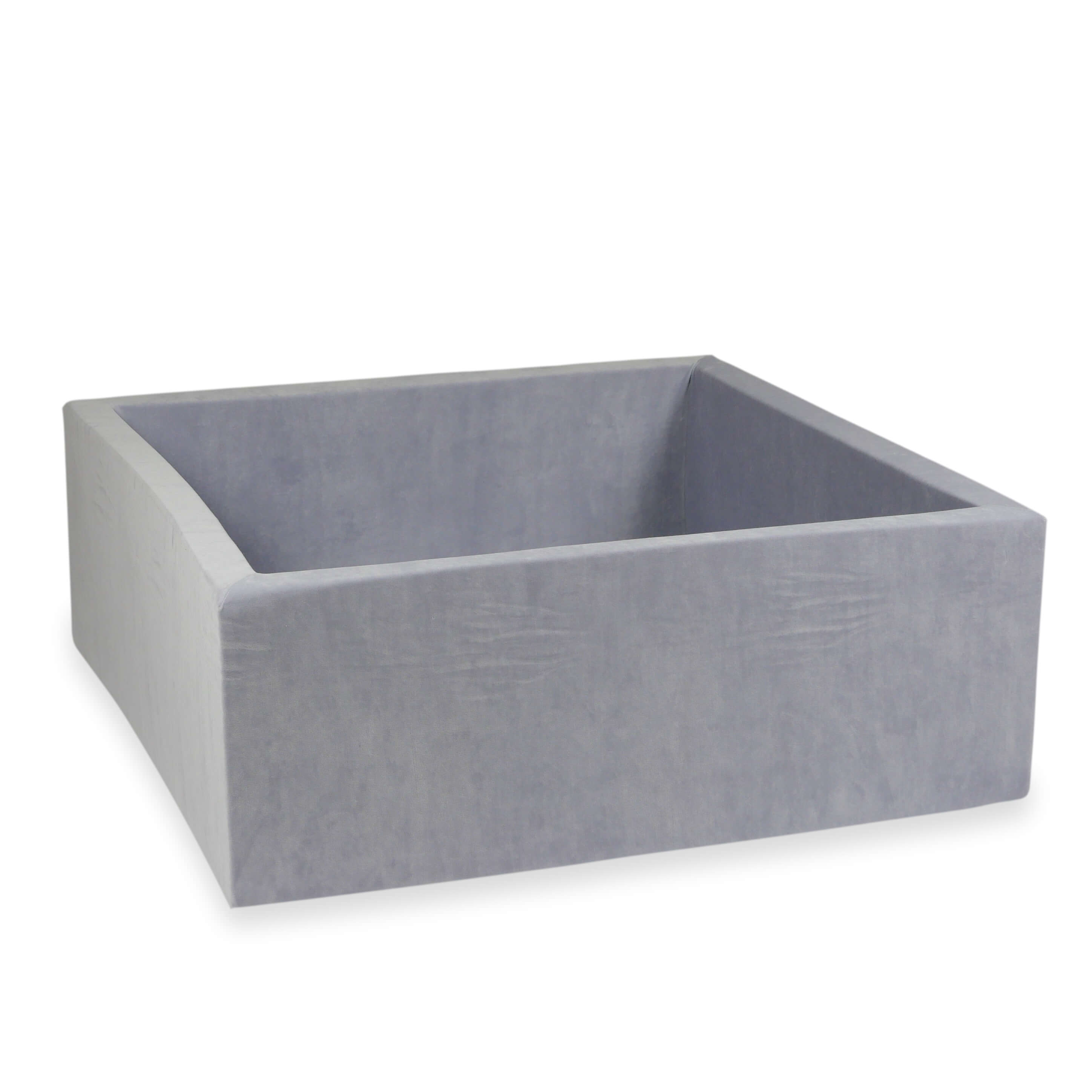Piscine à balles carrée 110x110x40 cm Velvet Soft gris clair sans balles