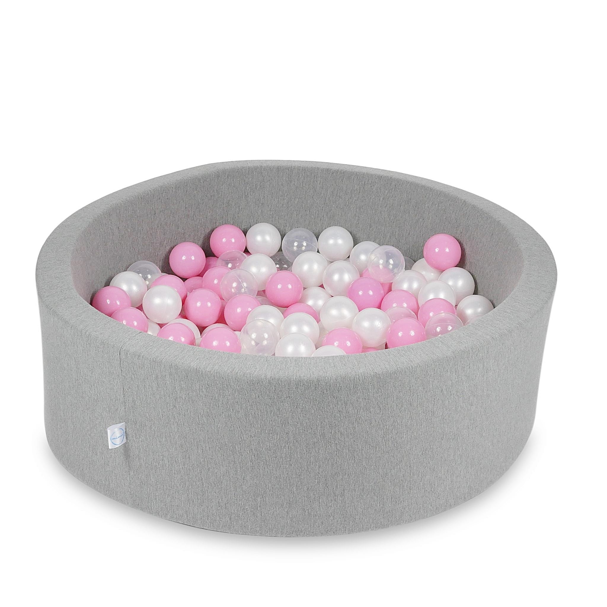 Schaumstoffspielbereich mit Hügel und kleinem grauen Pool + 100 Bälle (metallic türkis, türkis, grau, weiß)