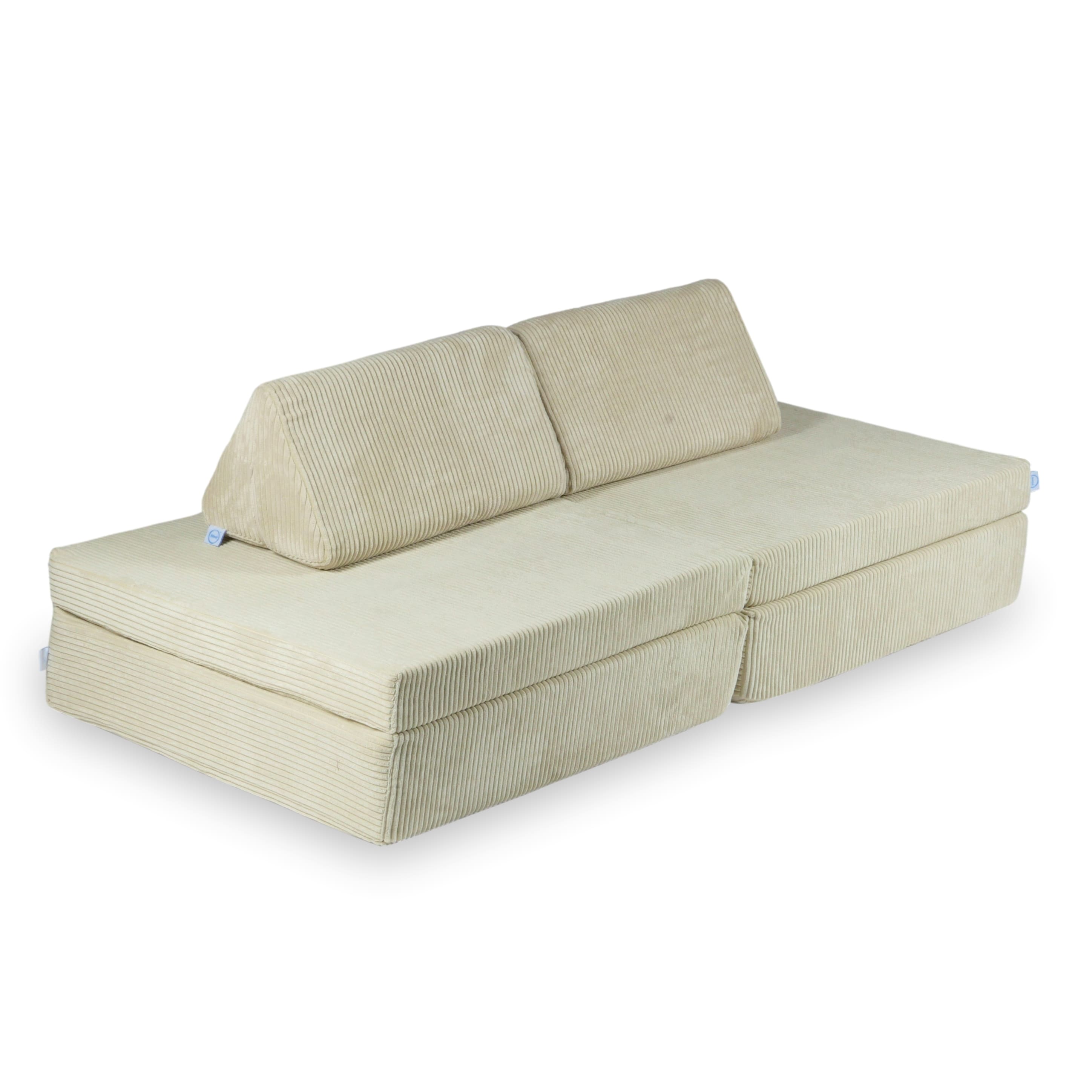 Montessori-Spielsofa aus geripptem Holz