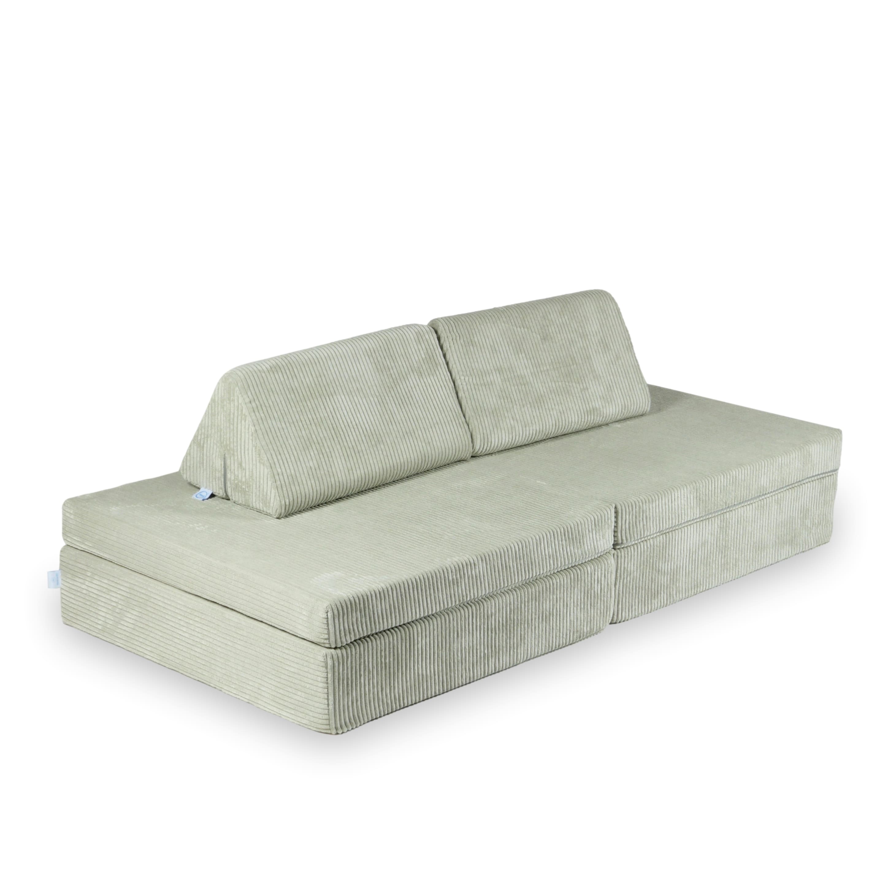 Montessori-Spielsofa aus geripptem Holz