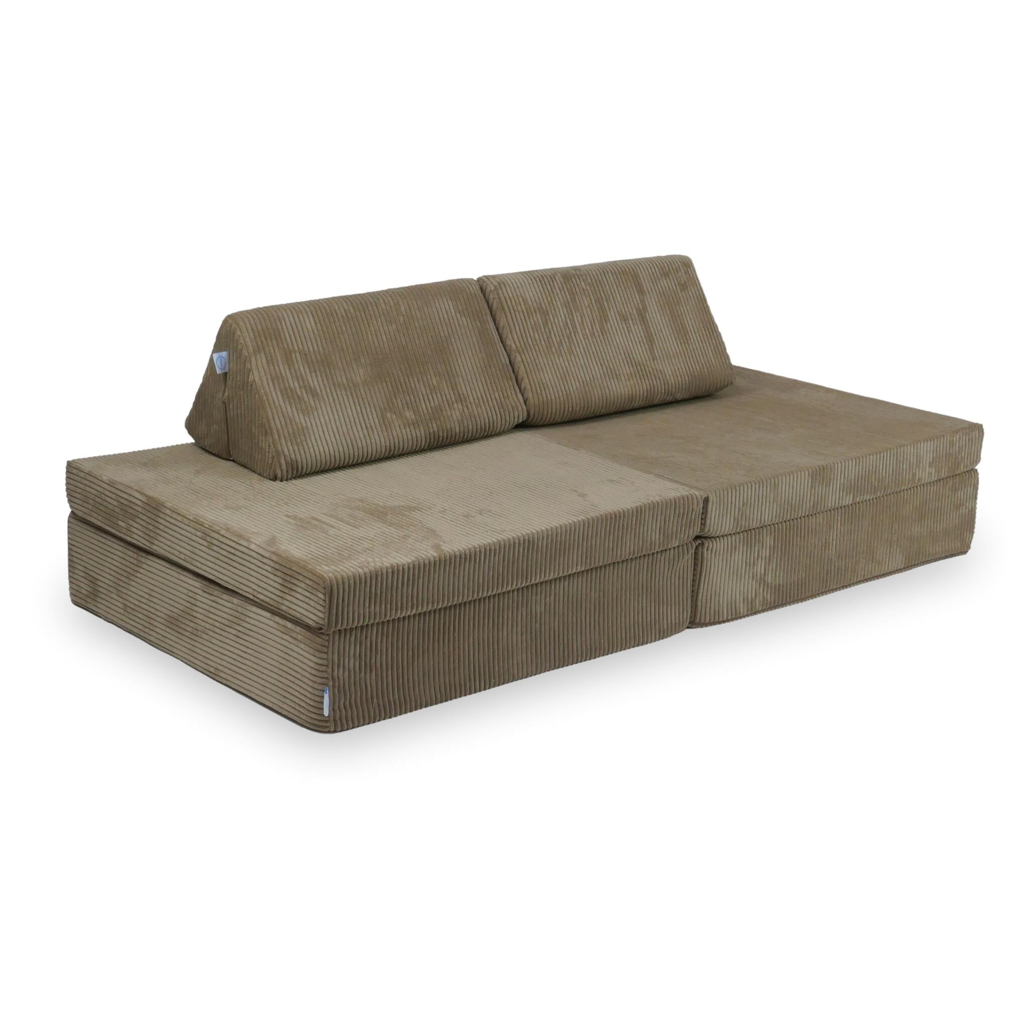 Montessori-Spielsofa aus geripptem Holz