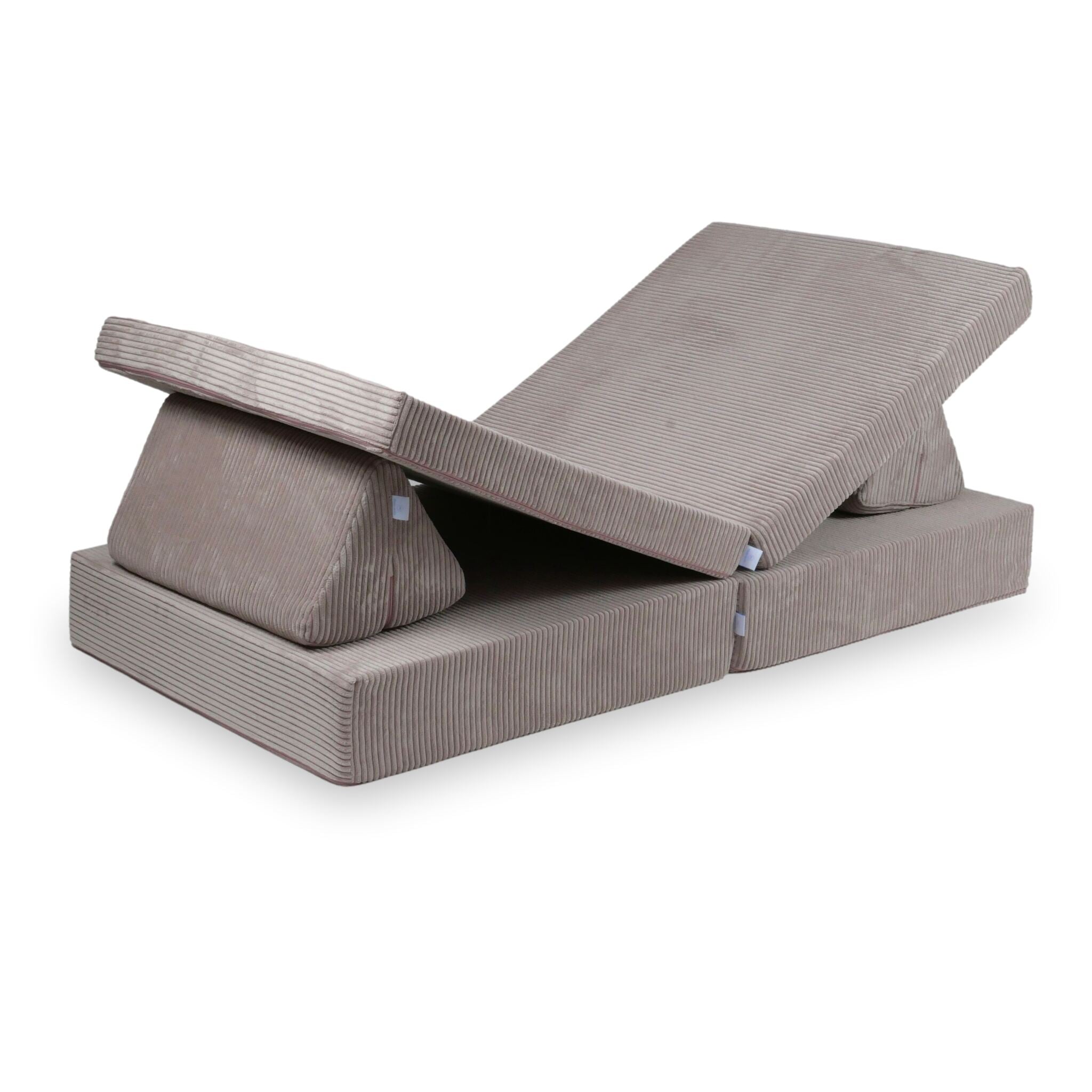 Montessori-Spielsofa aus geripptem Holz