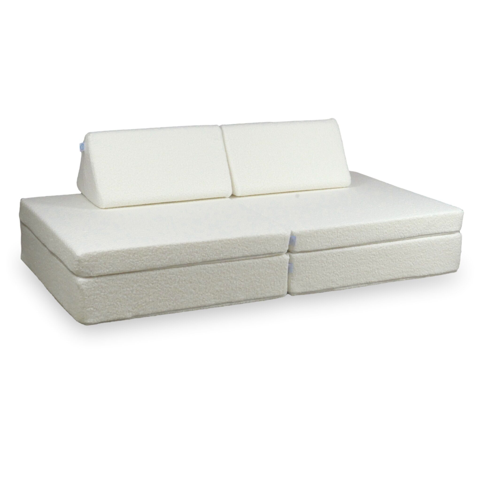 Montessori Comfort Bouclé Weißes Spielsofa
