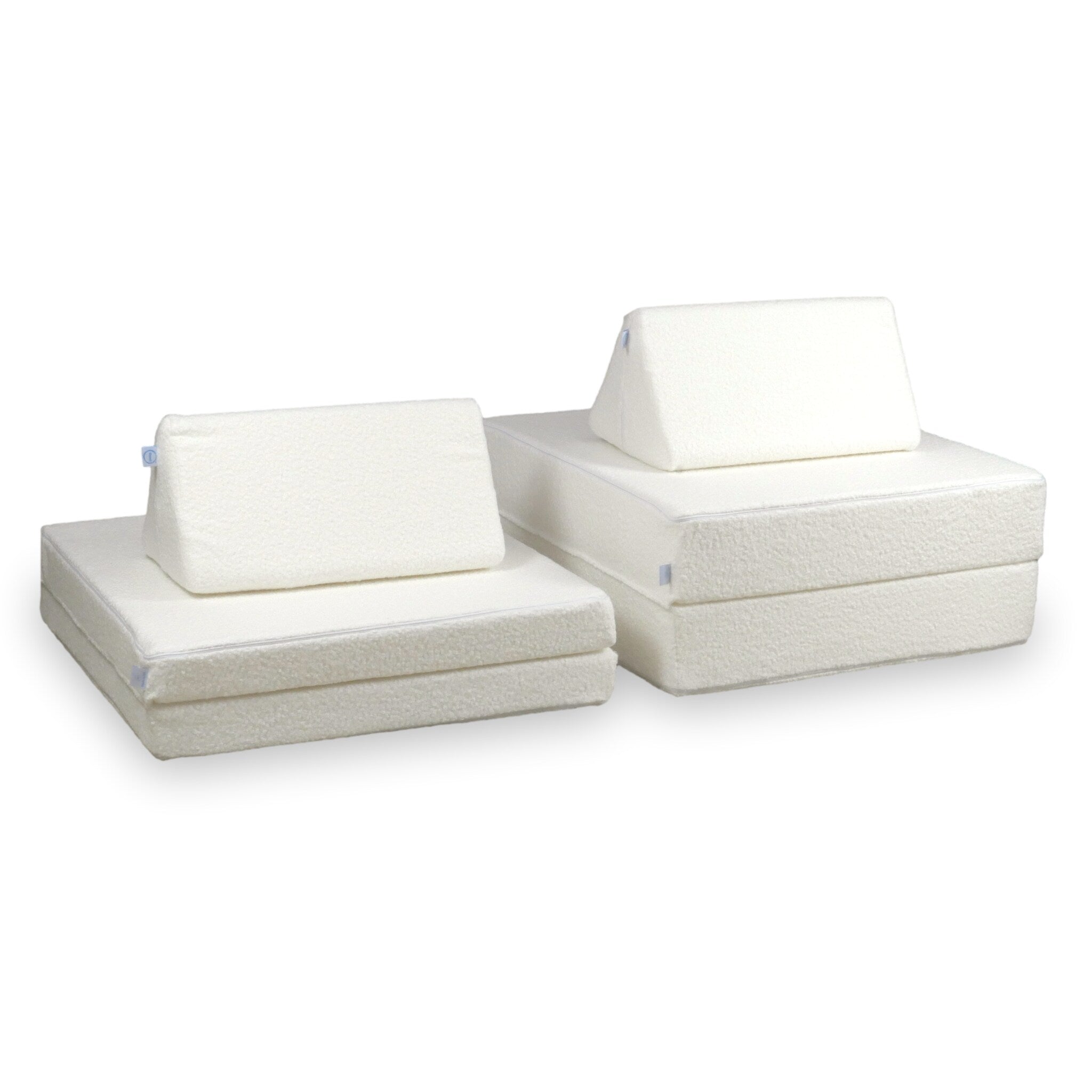 Deluxe Montessori-Spielsofa, Weiß, Locken