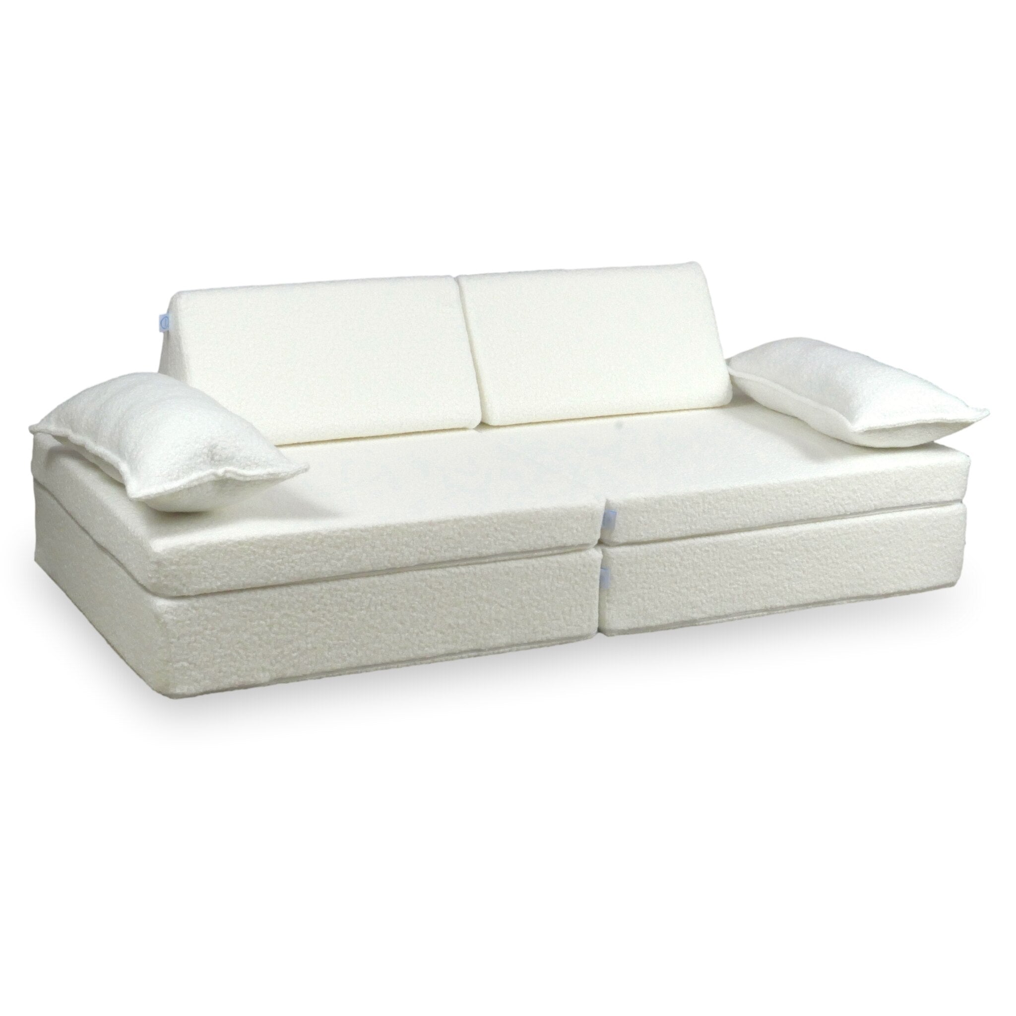 Deluxe Montessori-Spielsofa, Weiß, Locken