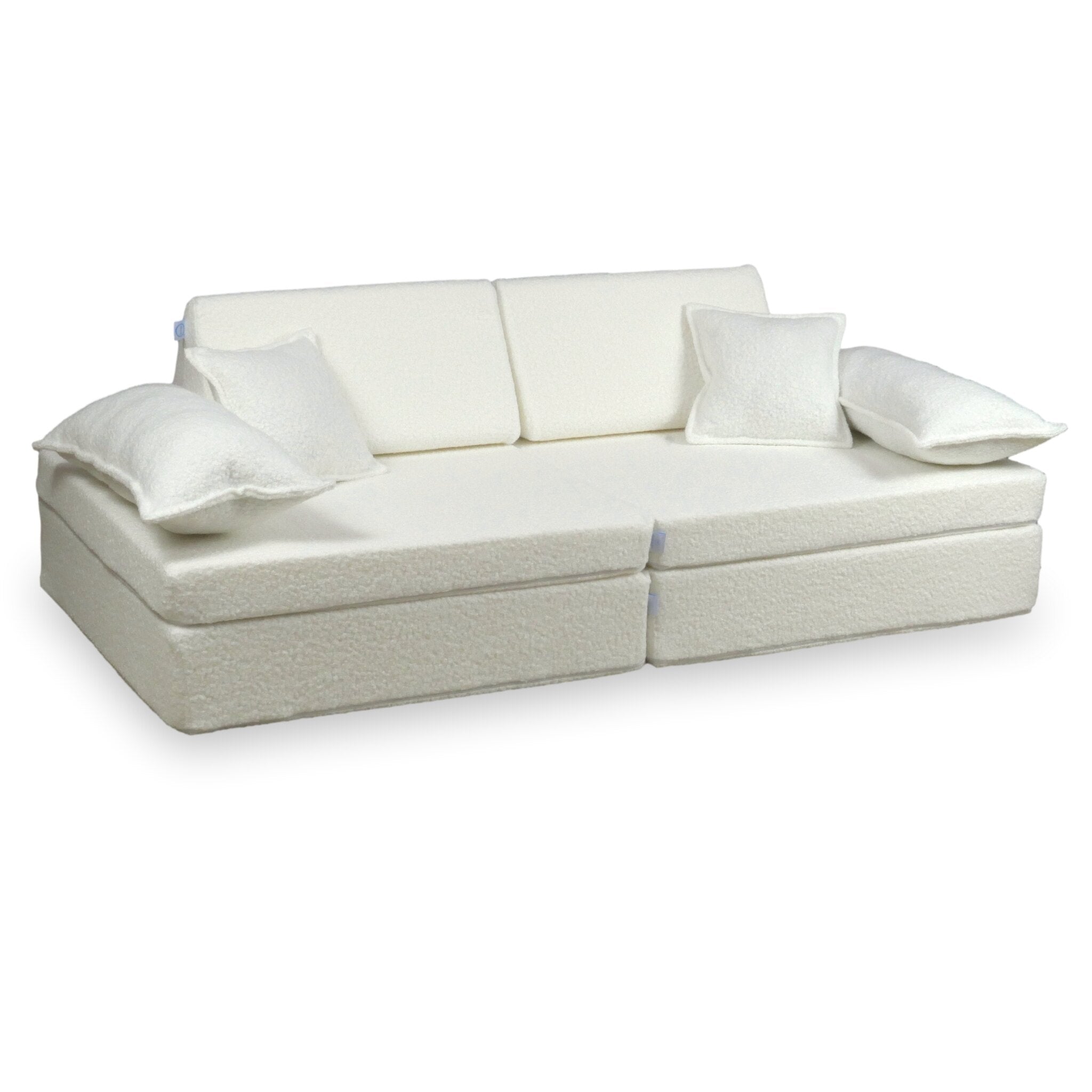 Deluxe Montessori-Spielsofa, Weiß, Locken