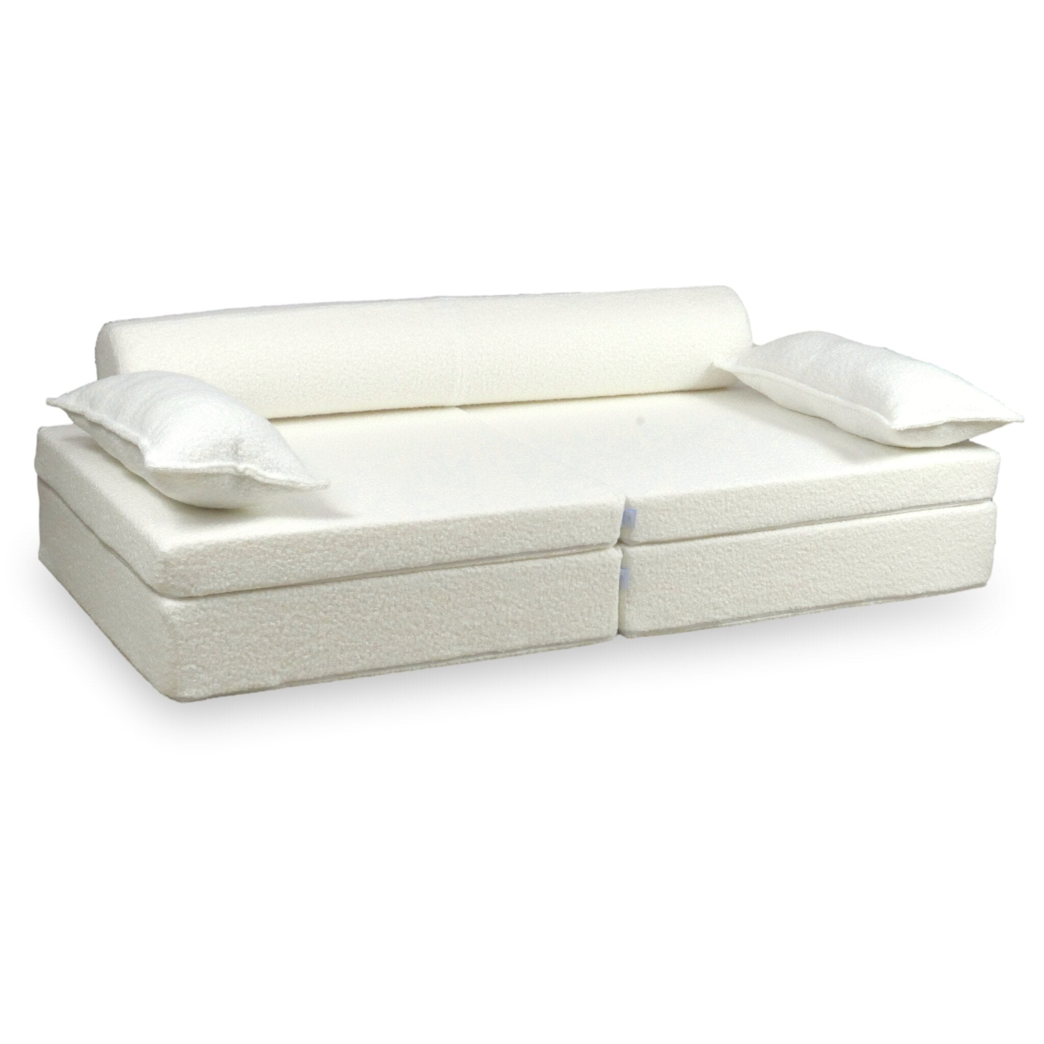 Deluxe Montessori-Spielsofa, Weiß, Locken