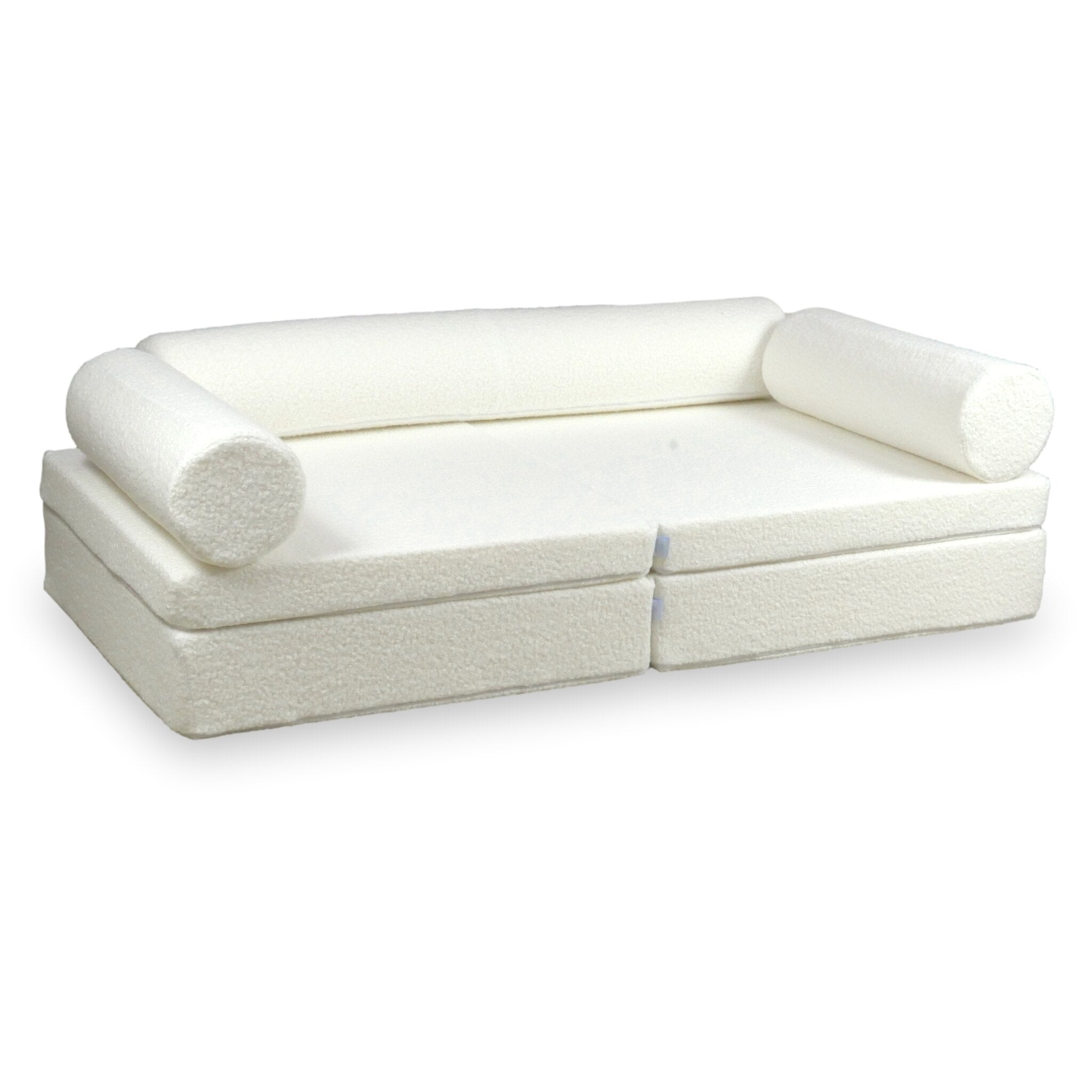 Deluxe Montessori-Spielsofa, Weiß, Locken