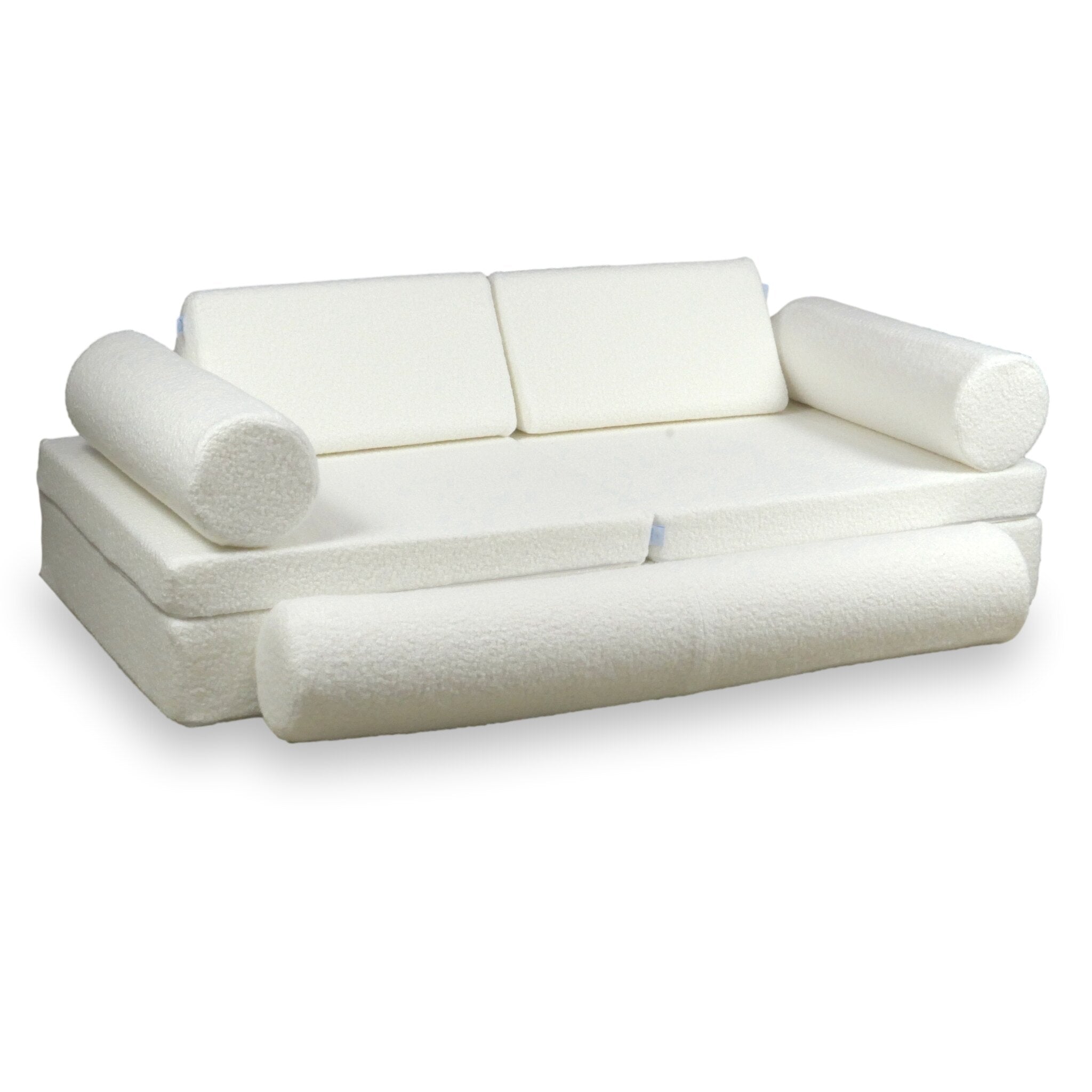 Deluxe Montessori-Spielsofa, Weiß, Locken