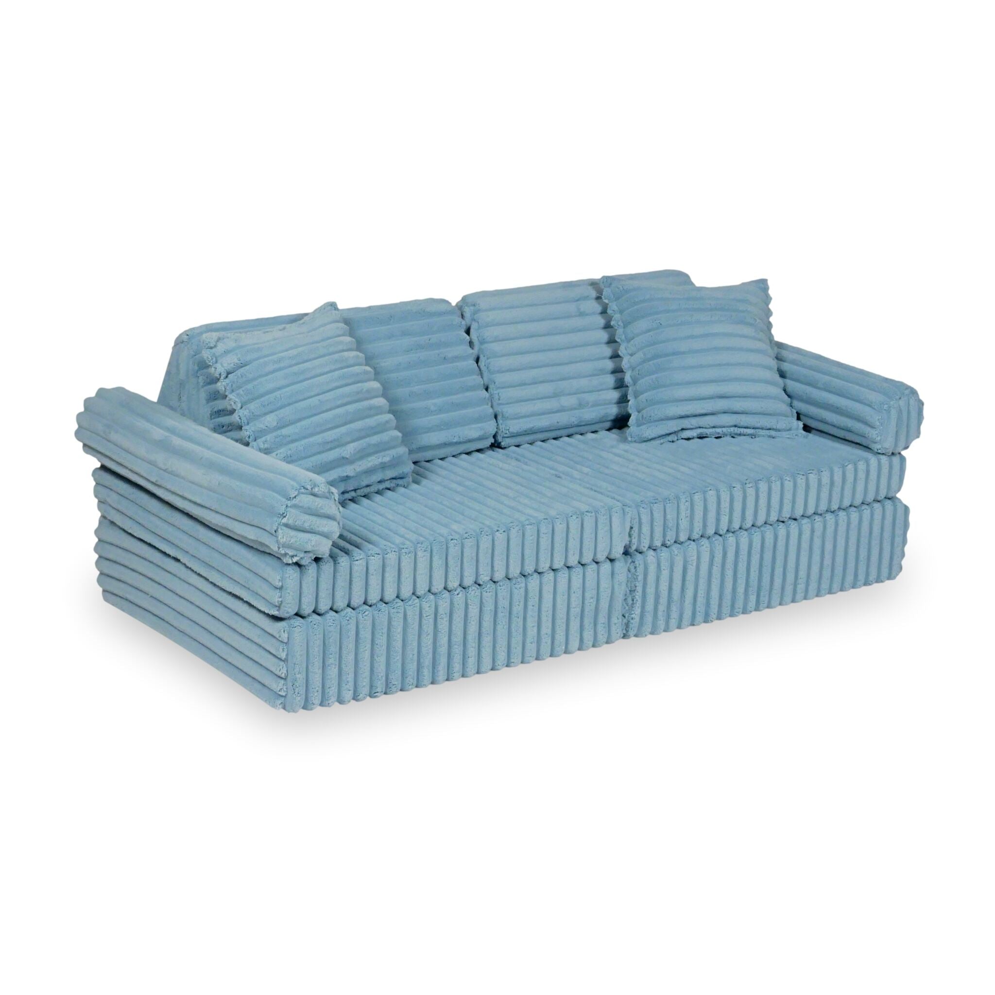 Montessori Mini Comfort Spielsofa aus Waffelstoff