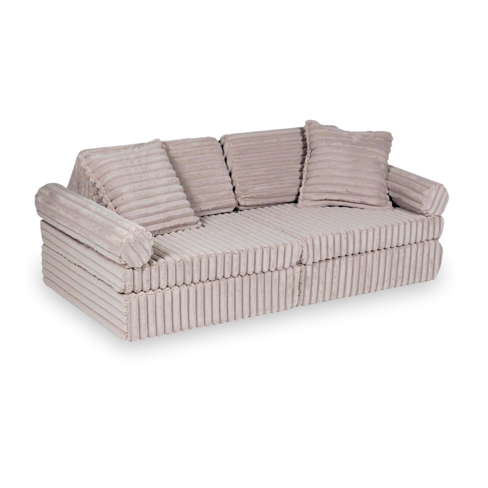 Montessori Mini Comfort Spielsofa aus Waffelstoff