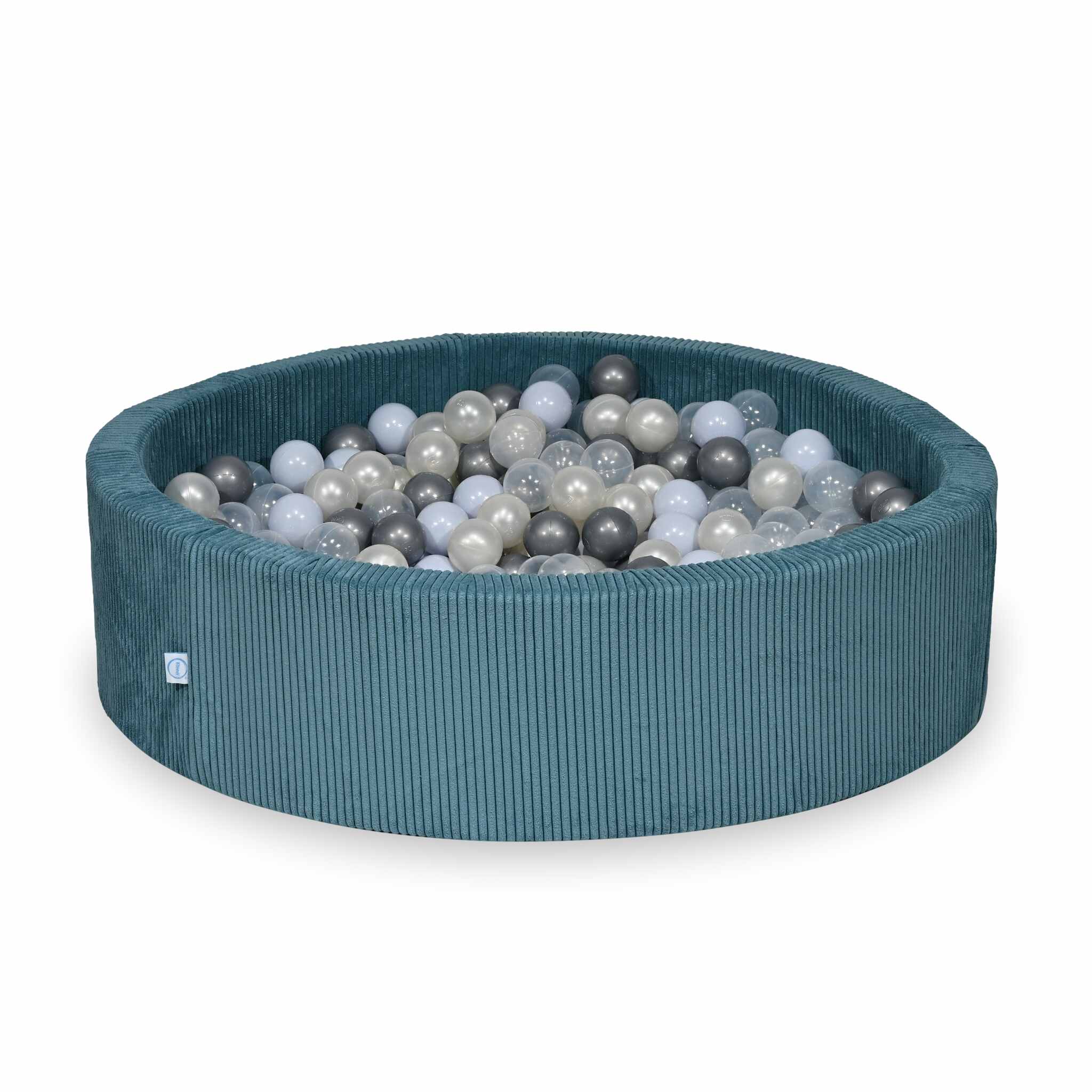 Piscine à balles en velours côtelé Bleu 110x30 cm avec 400 balles