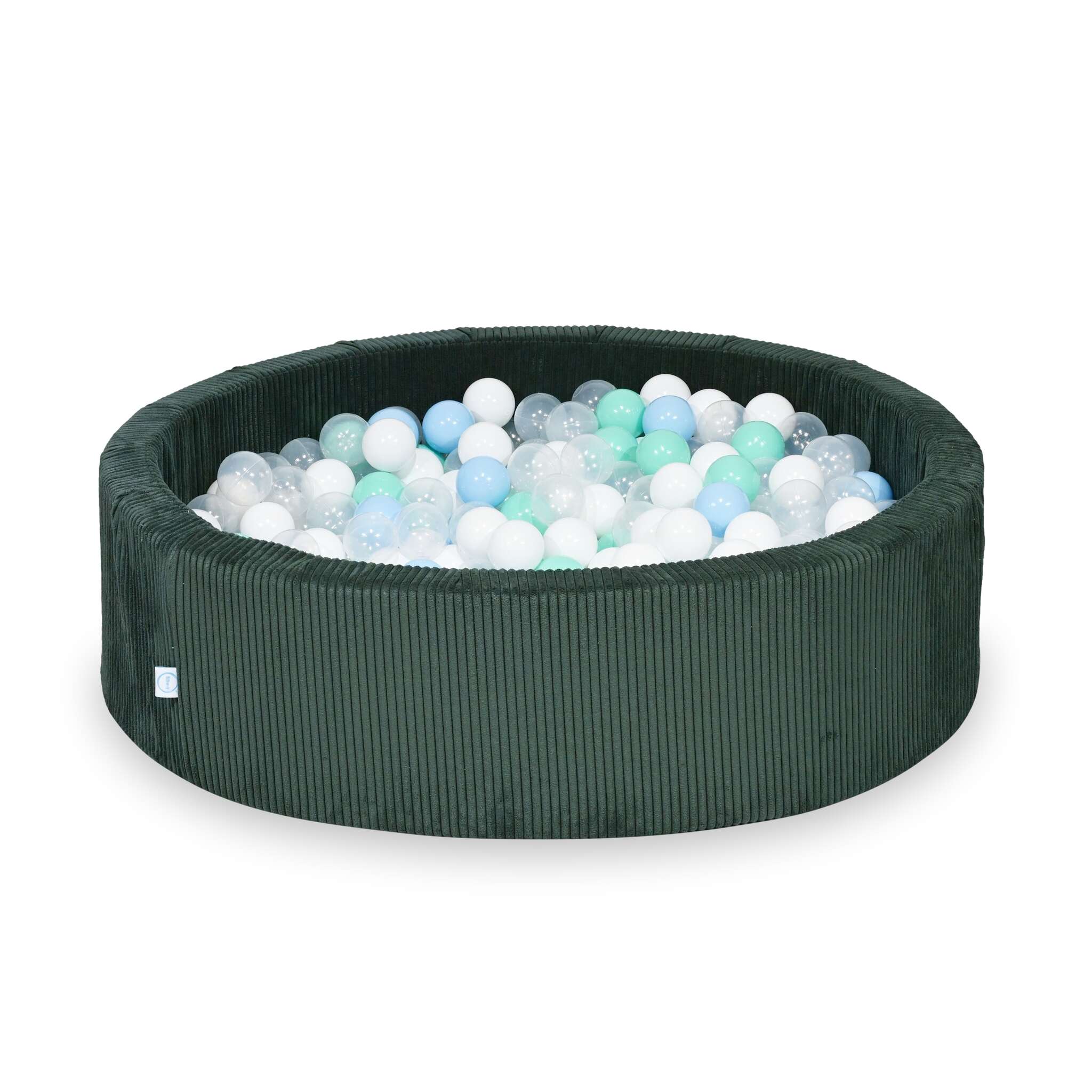 Piscine à balles en velours côtelé Vert 110x30 cm avec 400 balles