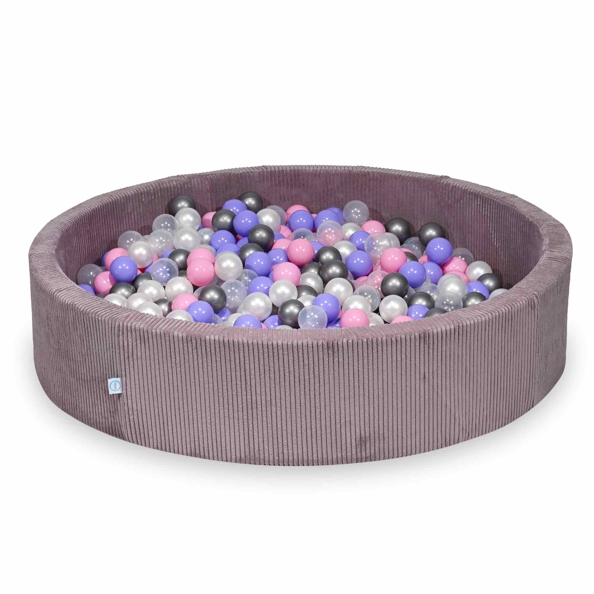 Piscine à balles en velours côtelé Lavende 130x30 cm avec 600 balles