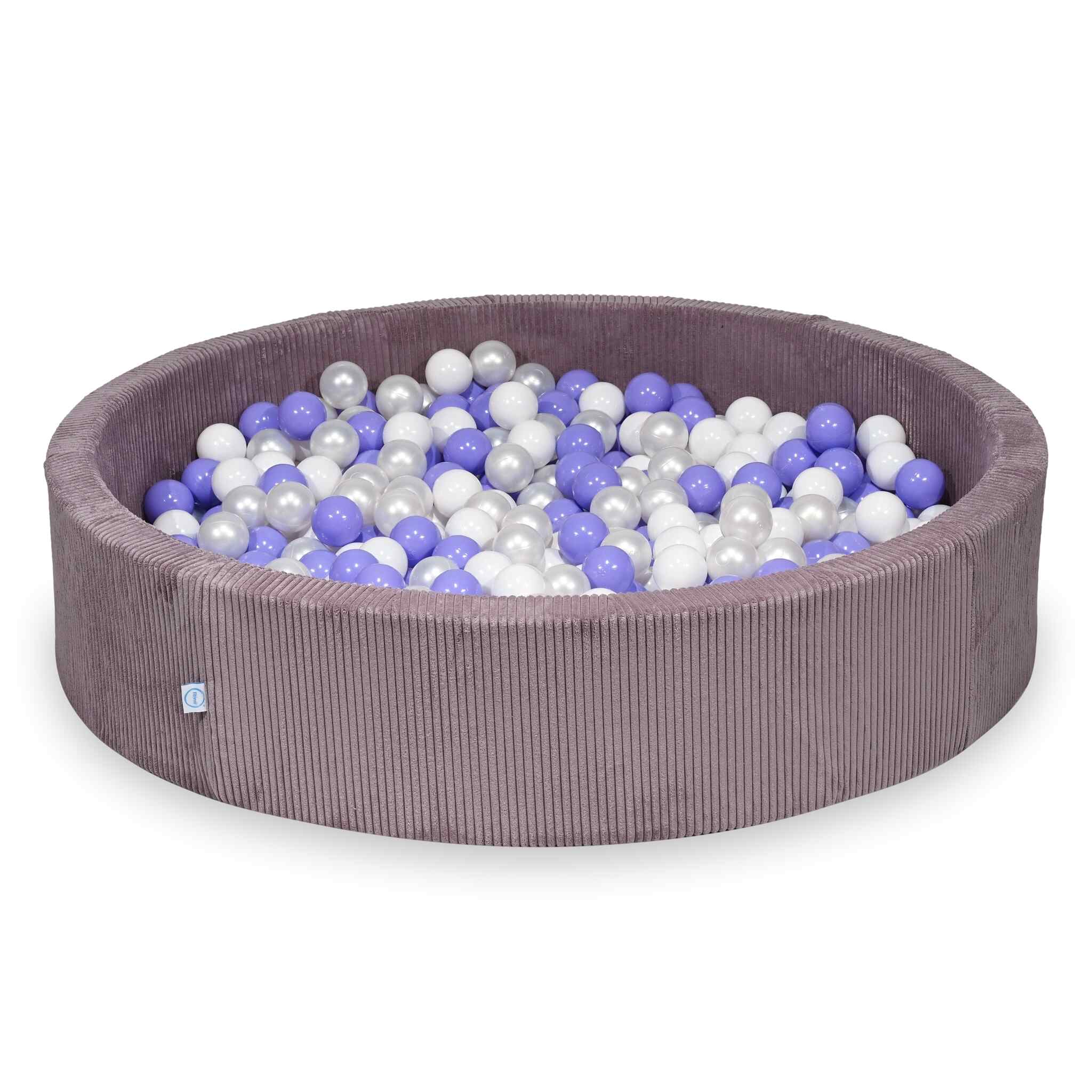 Piscine à balles en velours côtelé Lavende 130x30 cm avec 600 balles