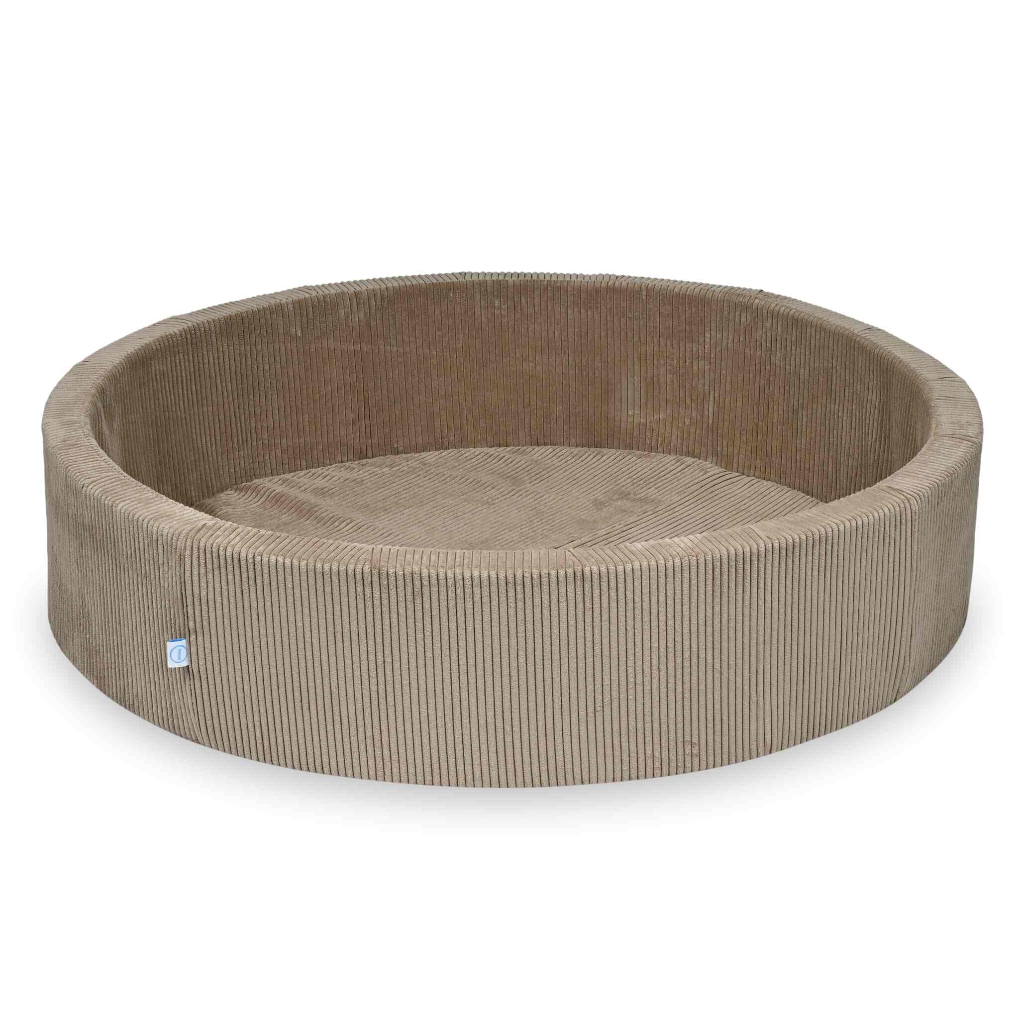 Piscine à Balles 130x30 velours côtelé toffee sans balles