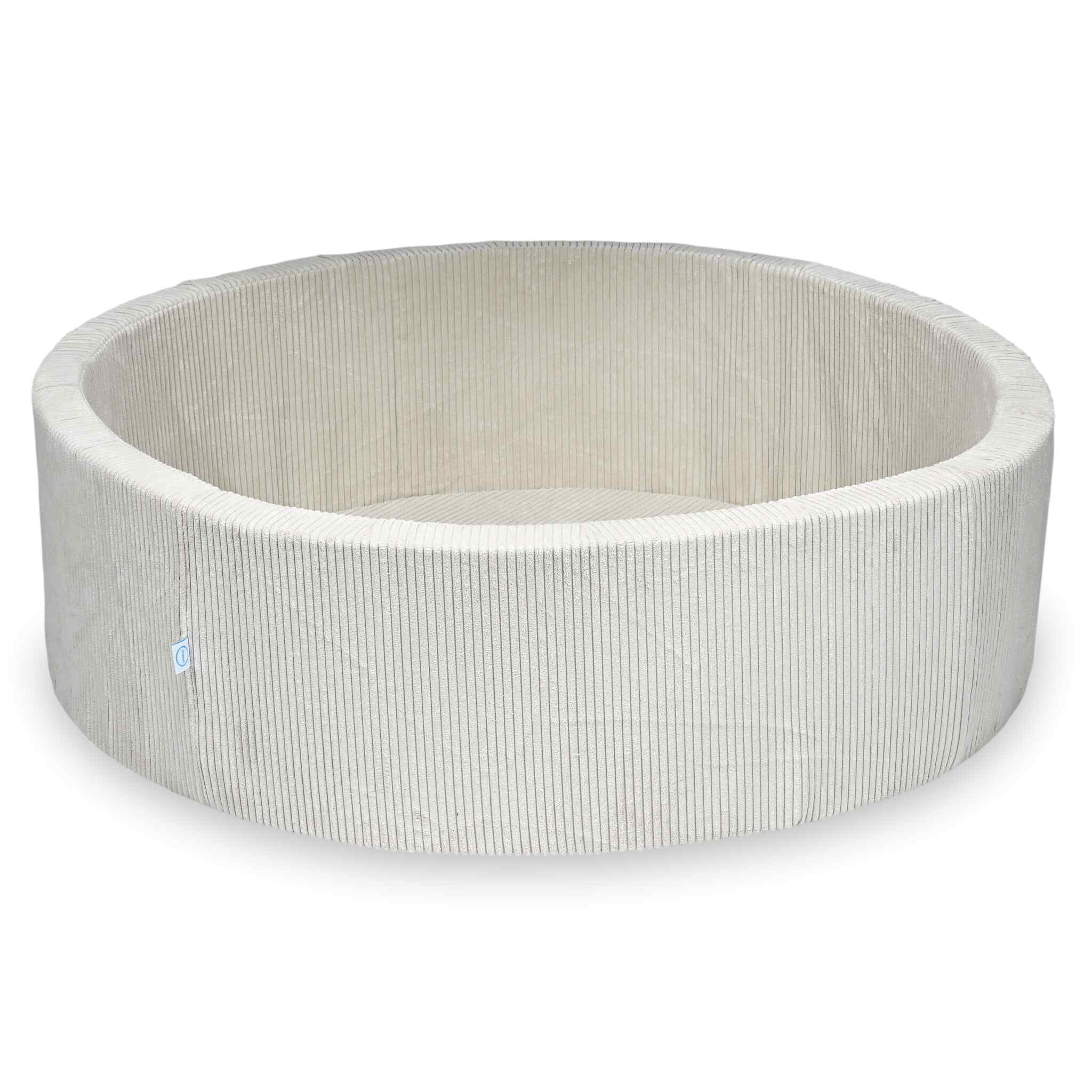 Piscine à Balles 130x40 velours côtelé beige sans balles