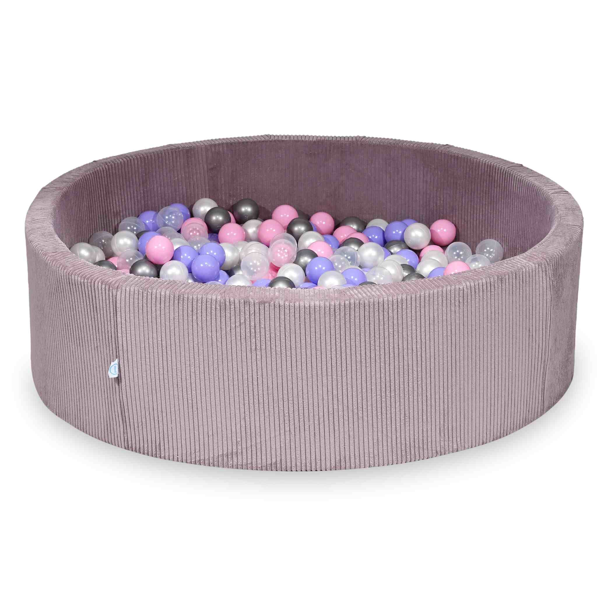 Piscine à balles en velours côtelé Lavende 130x40 cm avec 700 balles