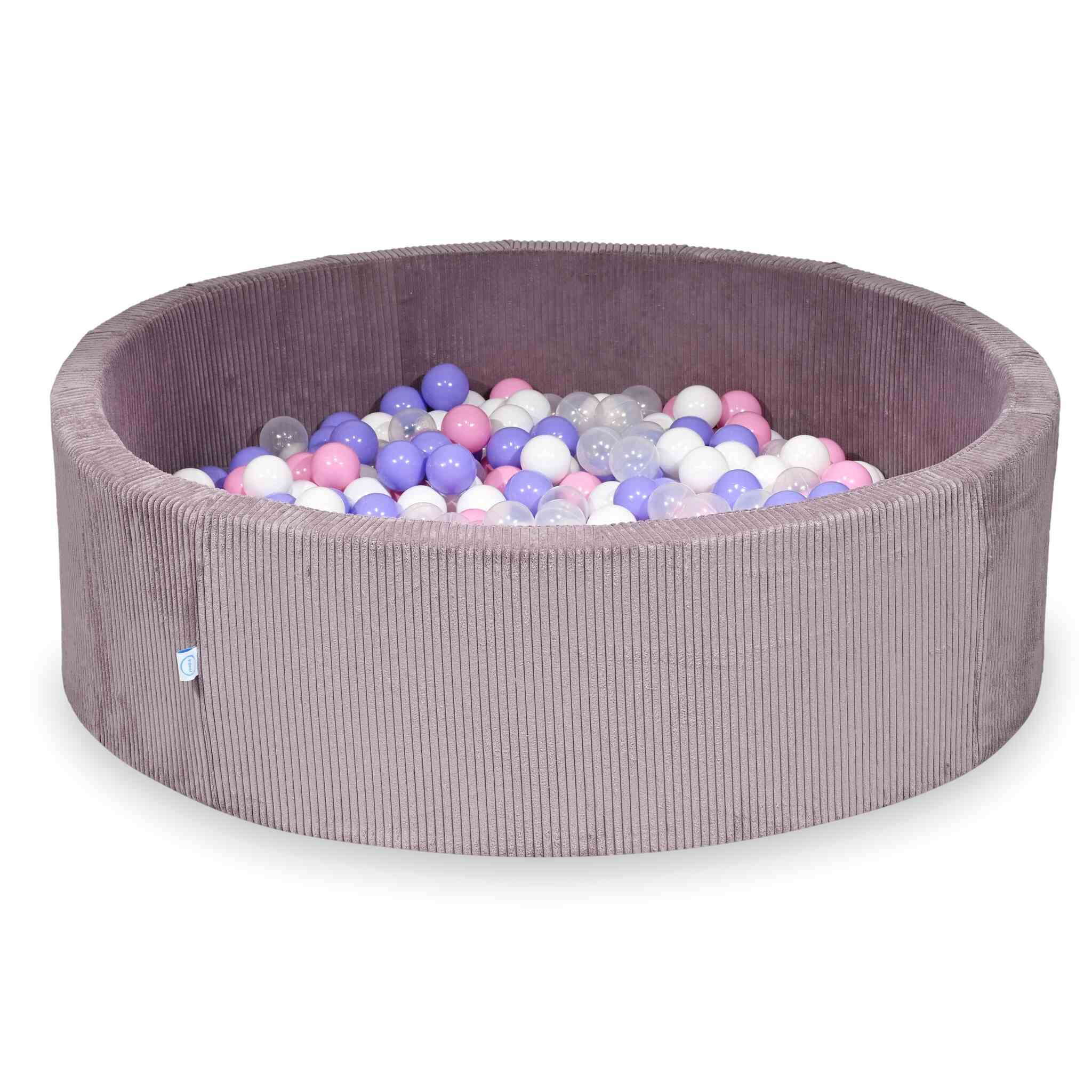 Piscine à balles en velours côtelé Lavende 130x40 cm avec 700 balles