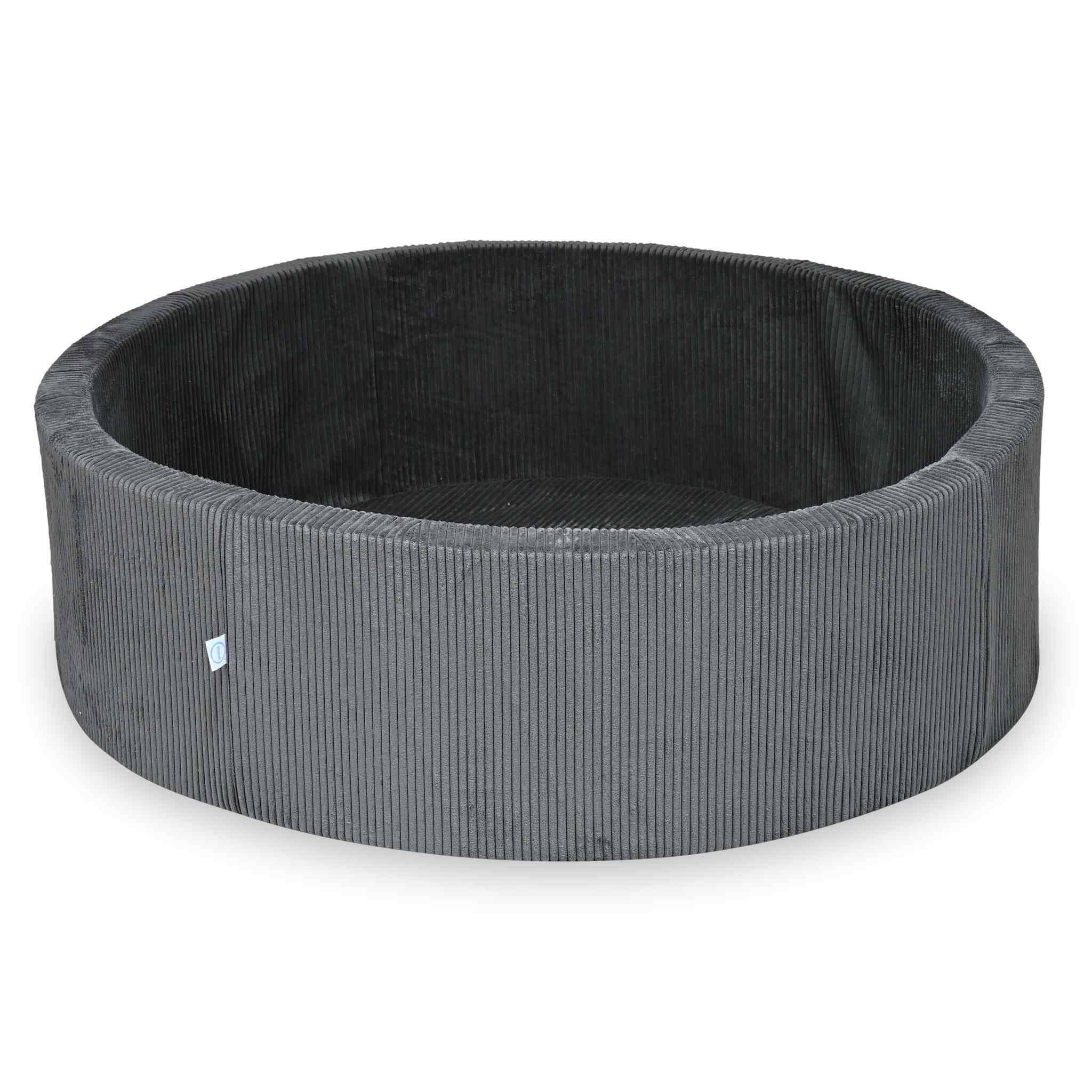 Piscine à Balles 130x40 velours côtelé graphite sans balles