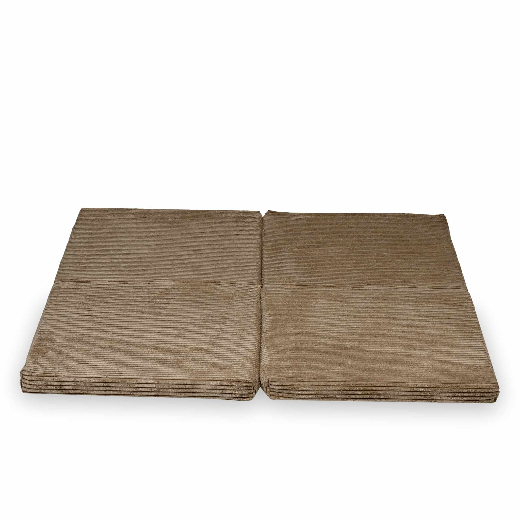 Faltbare quadratische Babyspielmatte 120 x 120 cm aus Cord