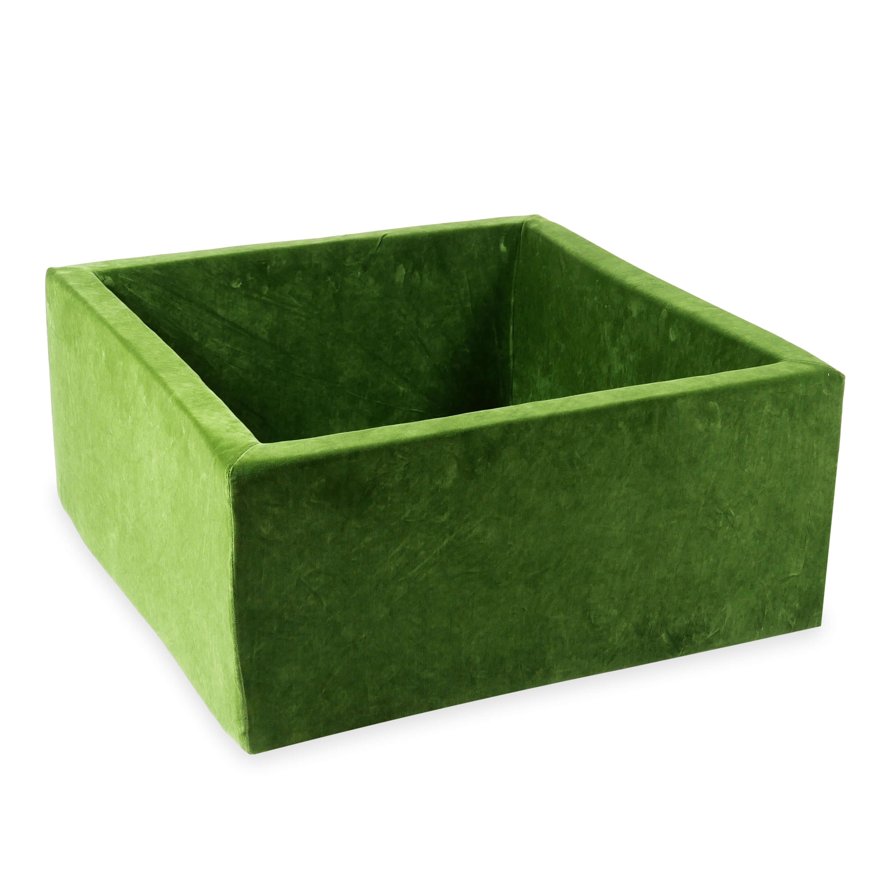Piscine à balles carrée 90x90x40 cm Velvet Soft olive sans balles
