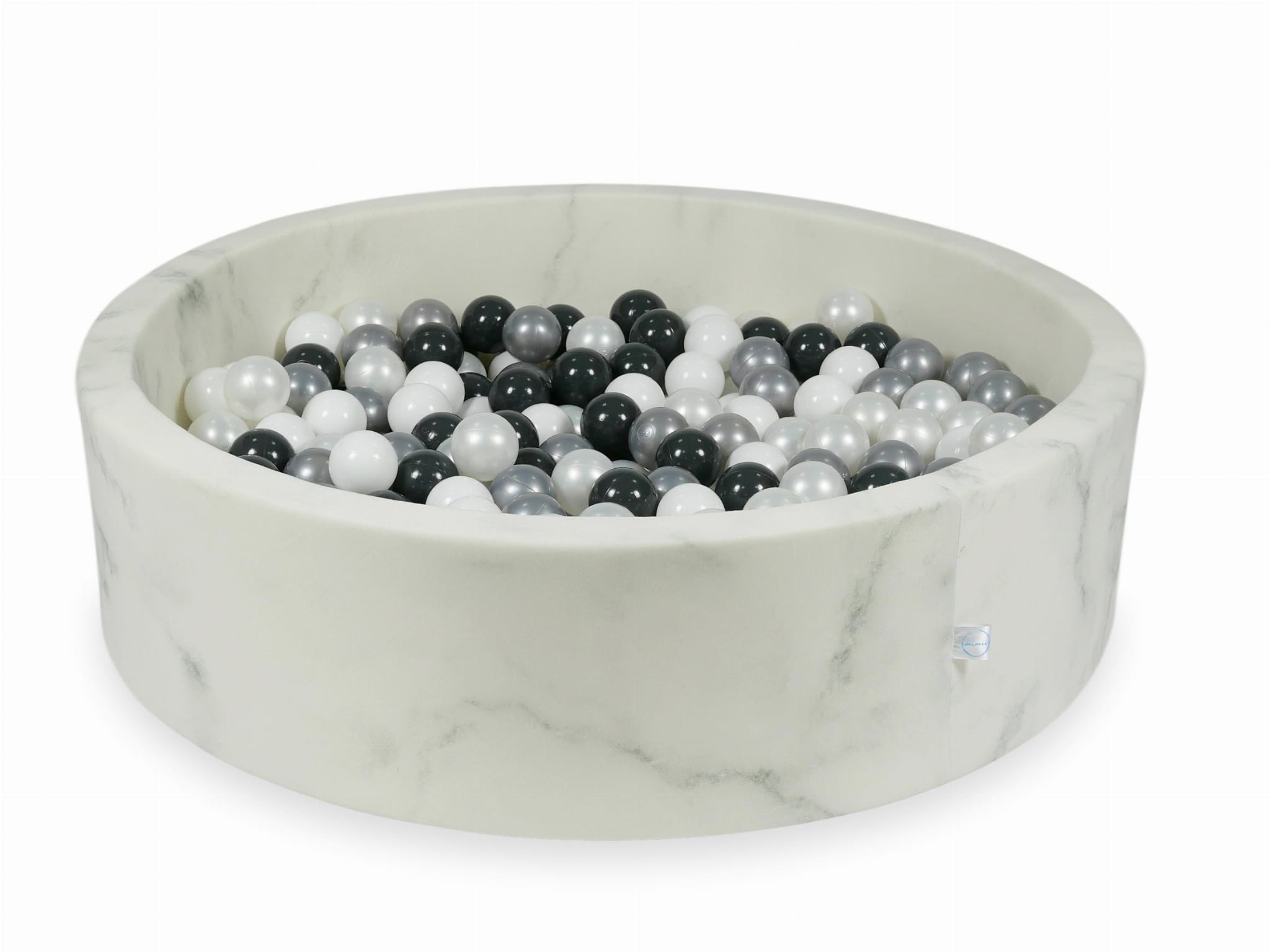 Kugelbad aus Marmor 110x30 mit 400 Kugeln (weiß, perlmuttfarben, silber, graphitfarben)