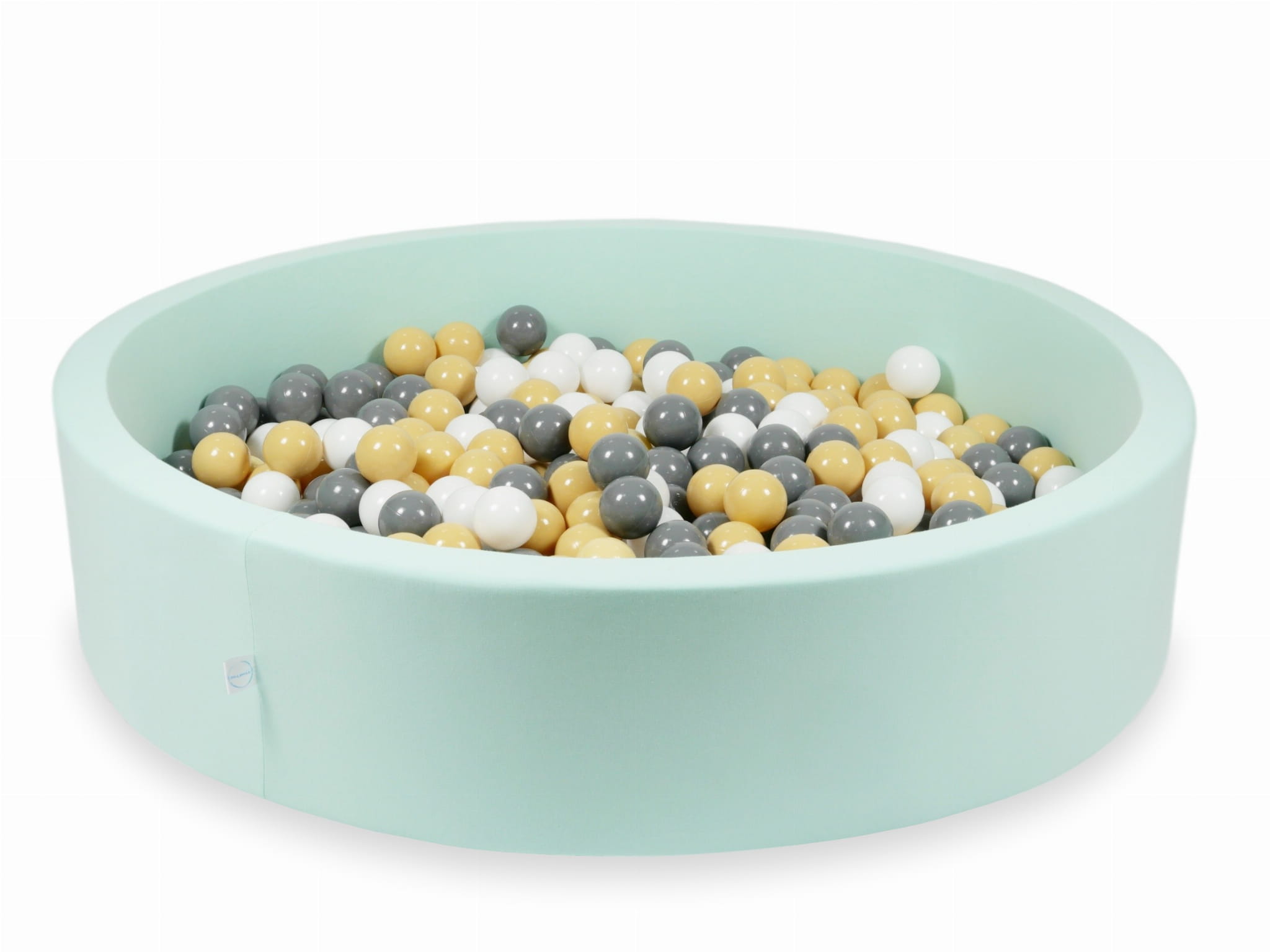 Bällebad 130x30 mintgrün mit 600 Bällen (beige, grau, weiß)