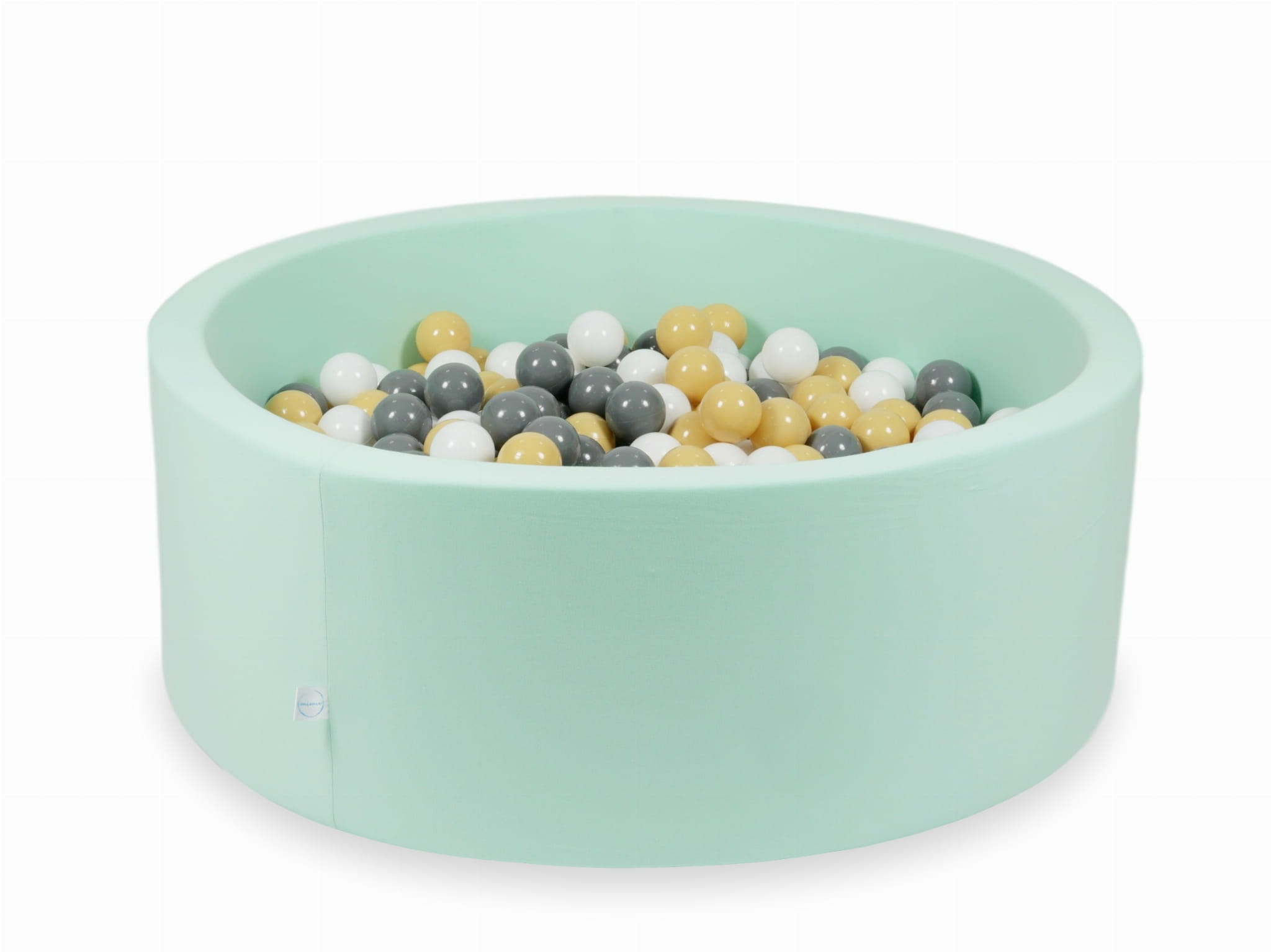 Bällebad 110x40 mintgrün mit 500 Bällen (beige, grau, weiß)