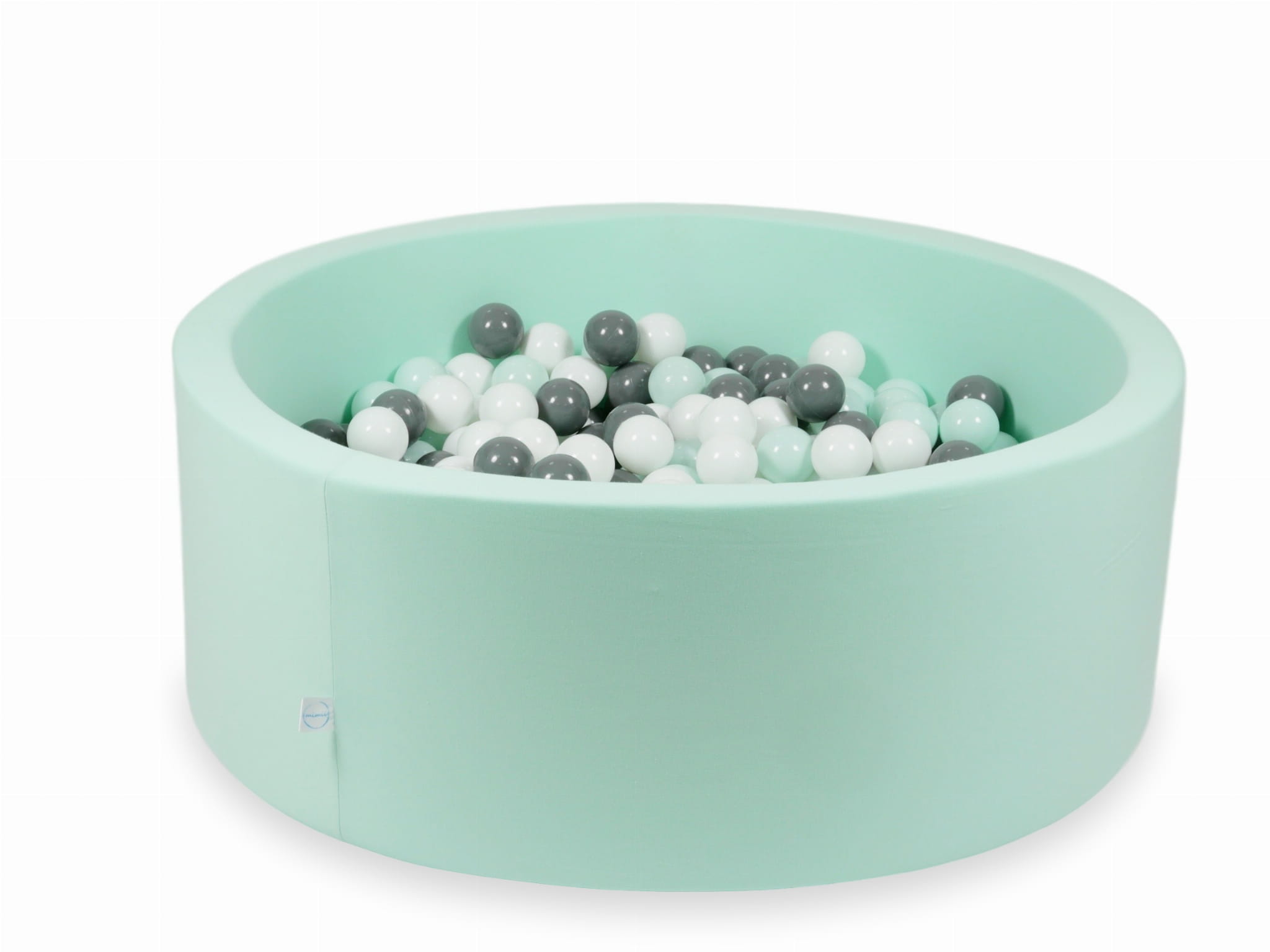 Bällebad 110x40 mintgrün mit 500 Bällen (weiß, grau, hellmintgrün)